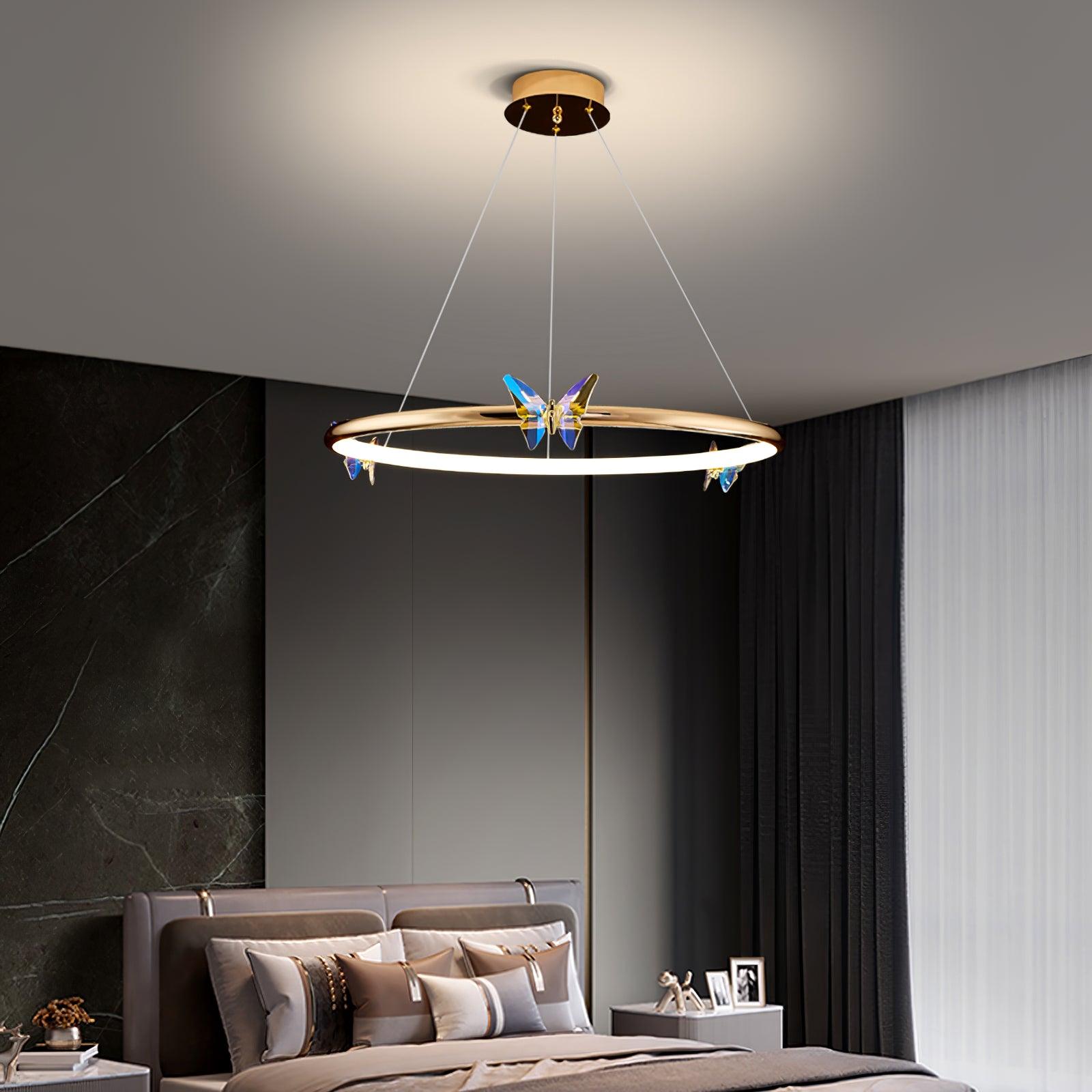 Alen Chandelier Butterfly Crystal Ring Elegant-Neutral Decor