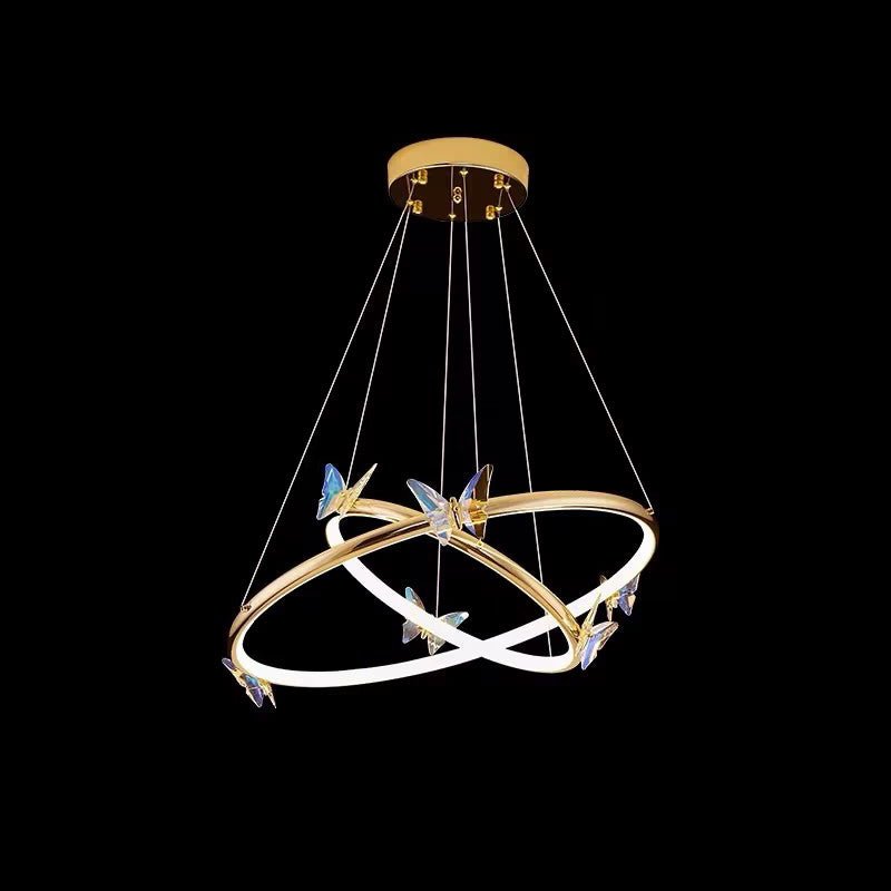 Alen Chandelier Butterfly Crystal Ring Elegant-Neutral Decor