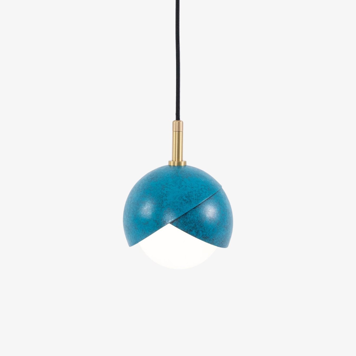 Jynara Pendant Lamp Brass Nested Opal Globe Modern-Neutral Decor