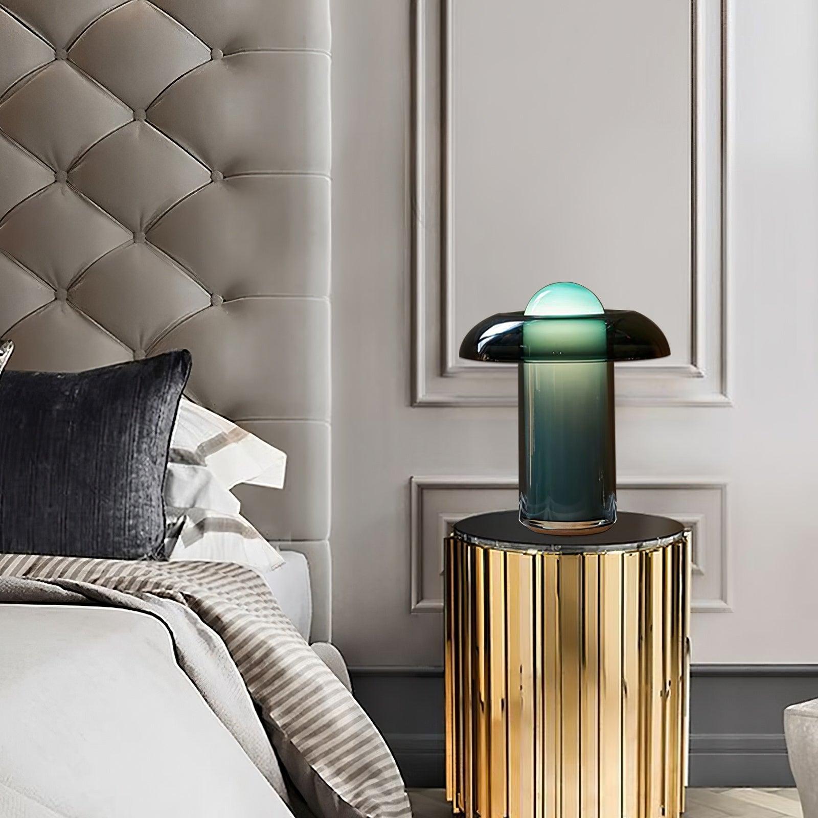 Navlen Green Glass Table Lamp-Neutral Decor