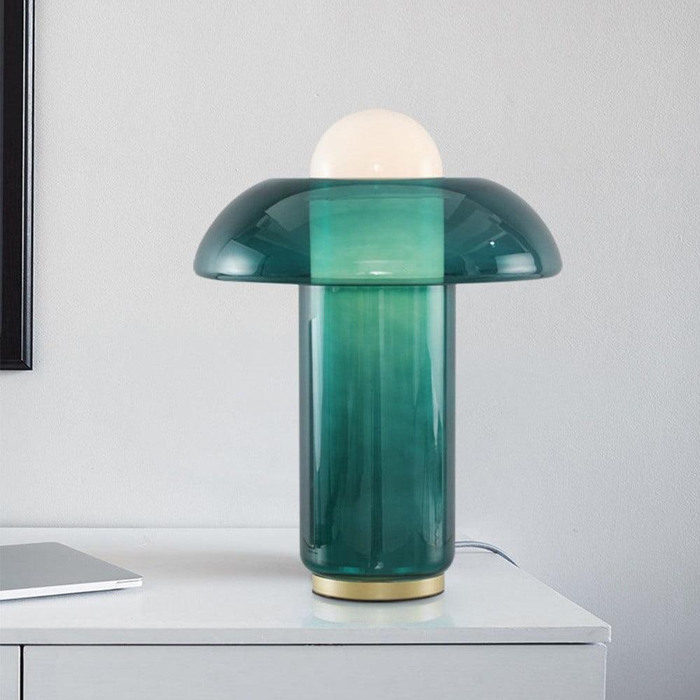 Navlen Green Glass Table Lamp-Neutral Decor