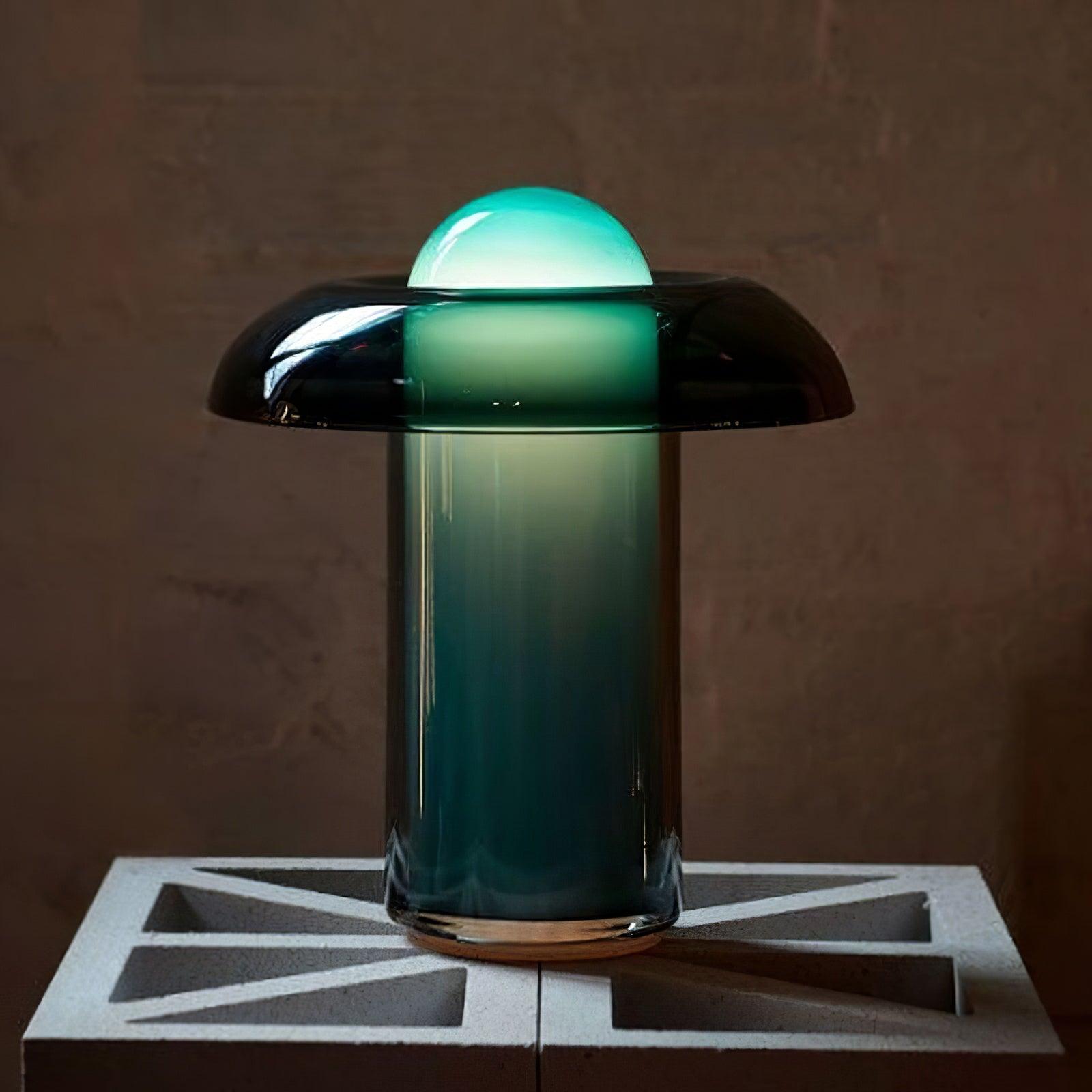 Navlen Green Glass Table Lamp-Neutral Decor