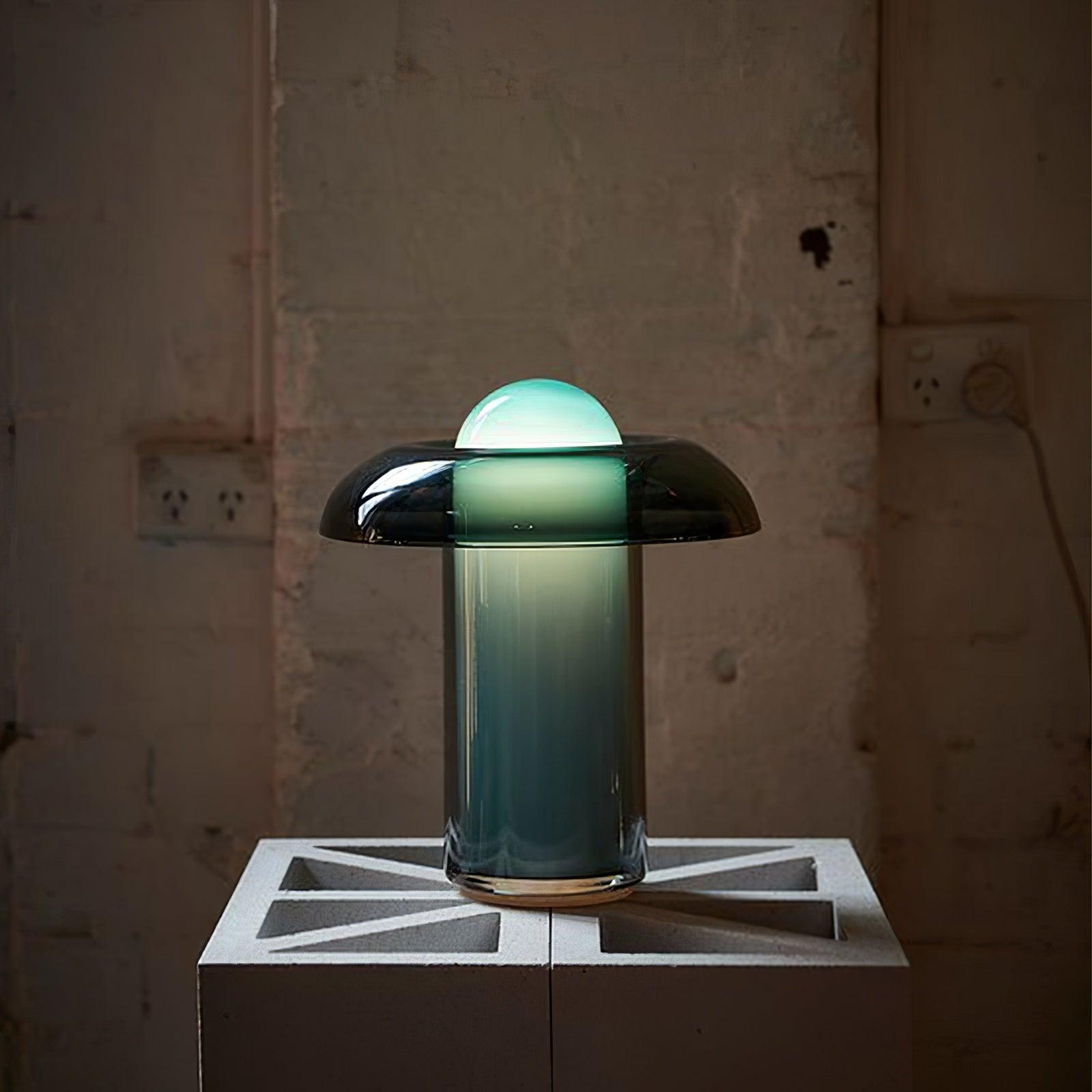 Navlen Green Glass Table Lamp-Neutral Decor