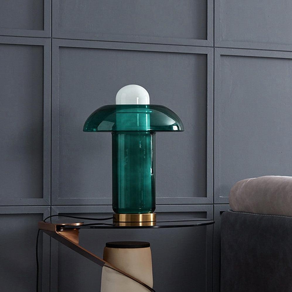 Navlen Green Glass Table Lamp-Neutral Decor