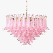 Aurora Chandelier Blush Pink Murano Glass Petals Elegant-Neutral Decor