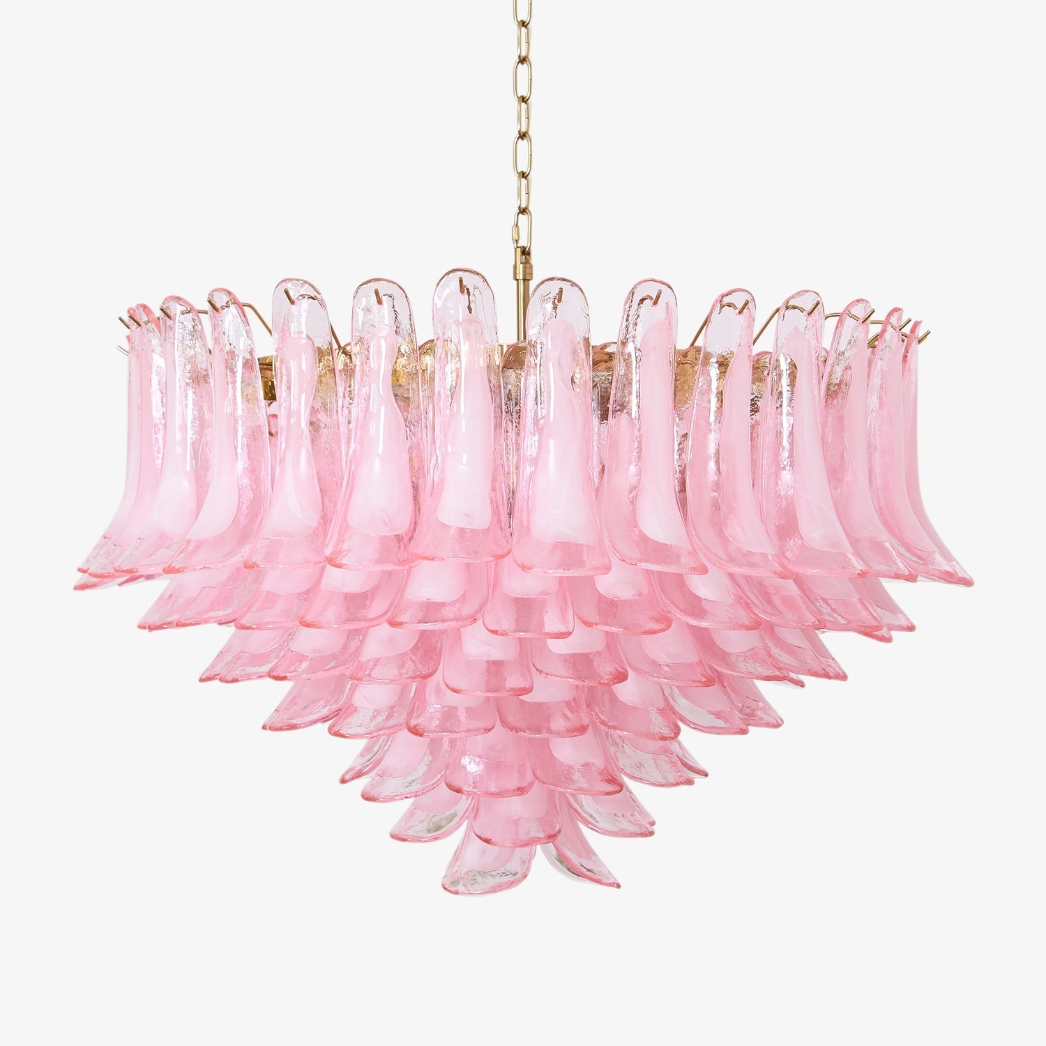 Aurora Chandelier Blush Pink Murano Glass Petals Elegant-Neutral Decor
