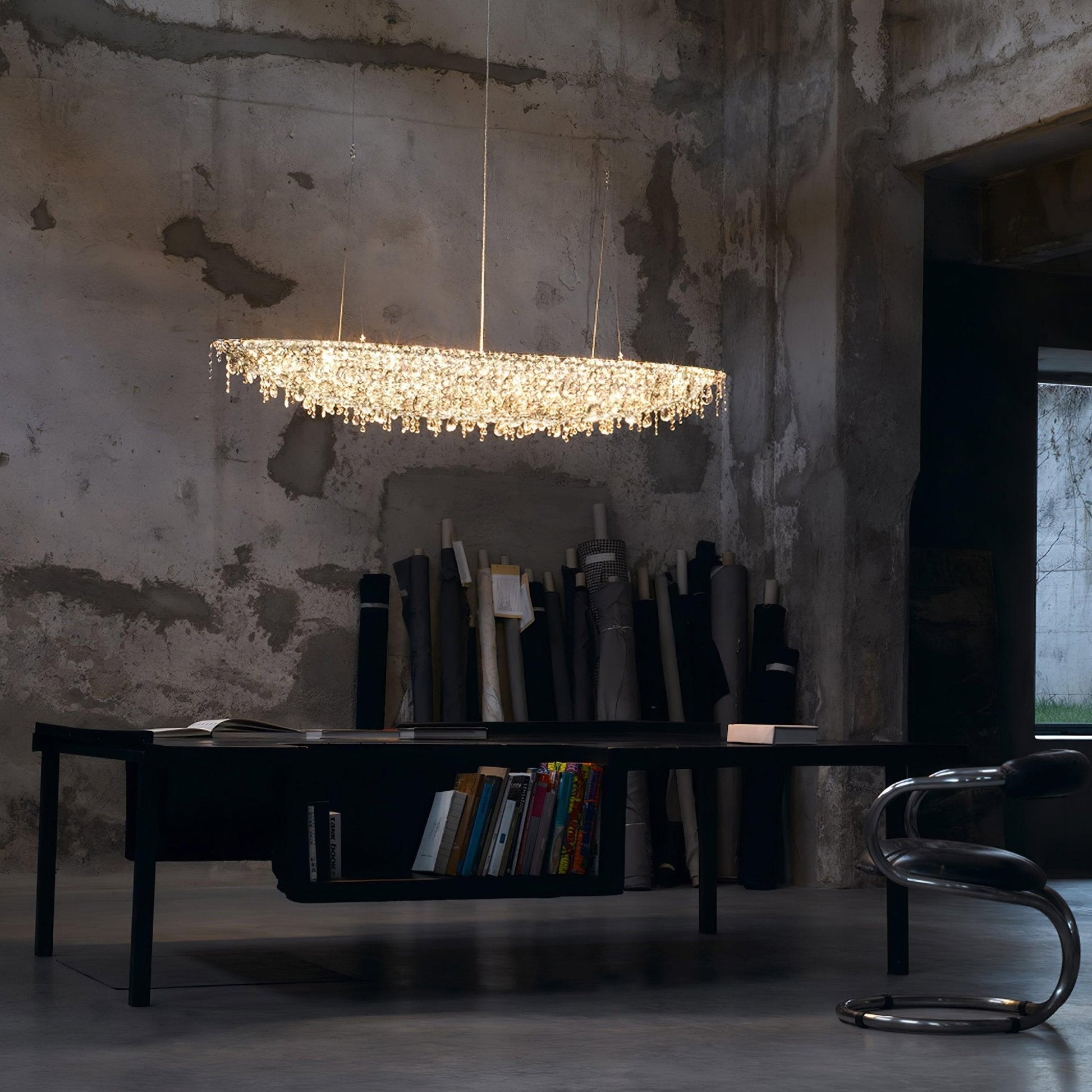 Zyrs Crystal Pendant Light-Neutral Decor