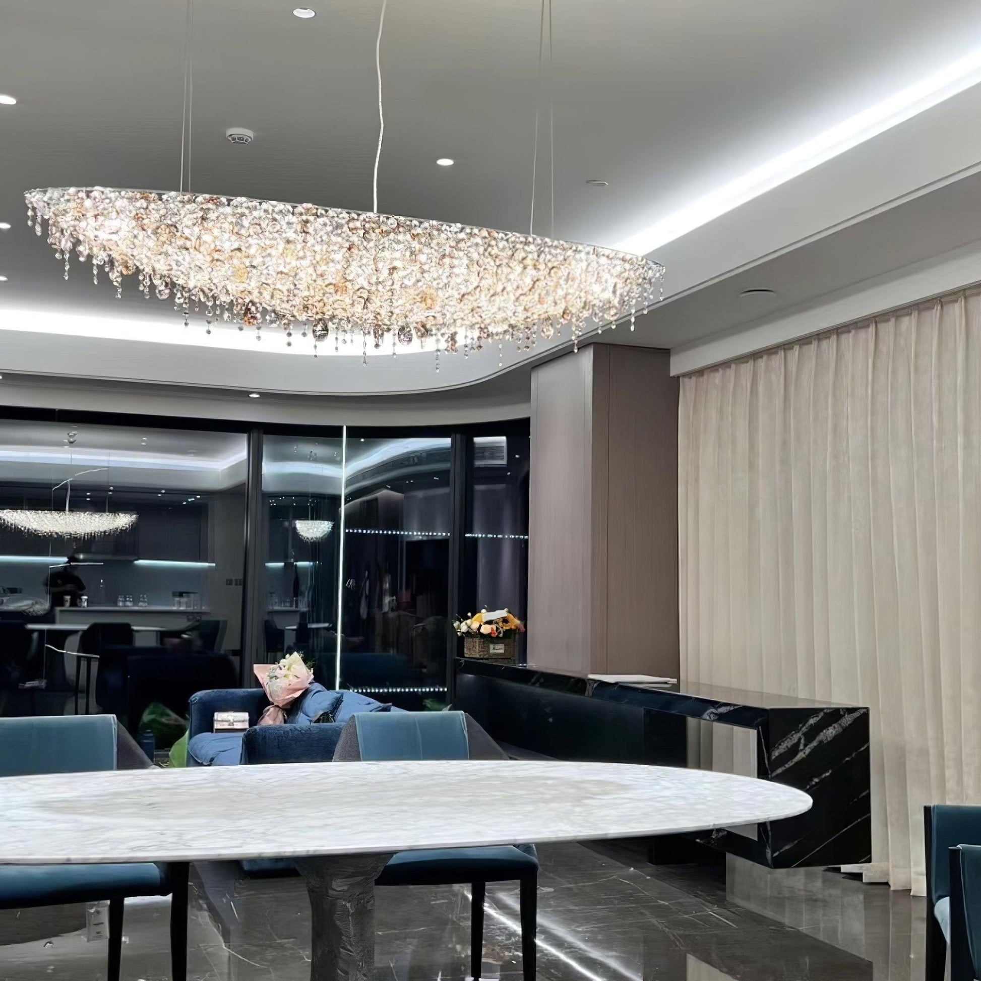 Zyrs Crystal Pendant Light-Neutral Decor