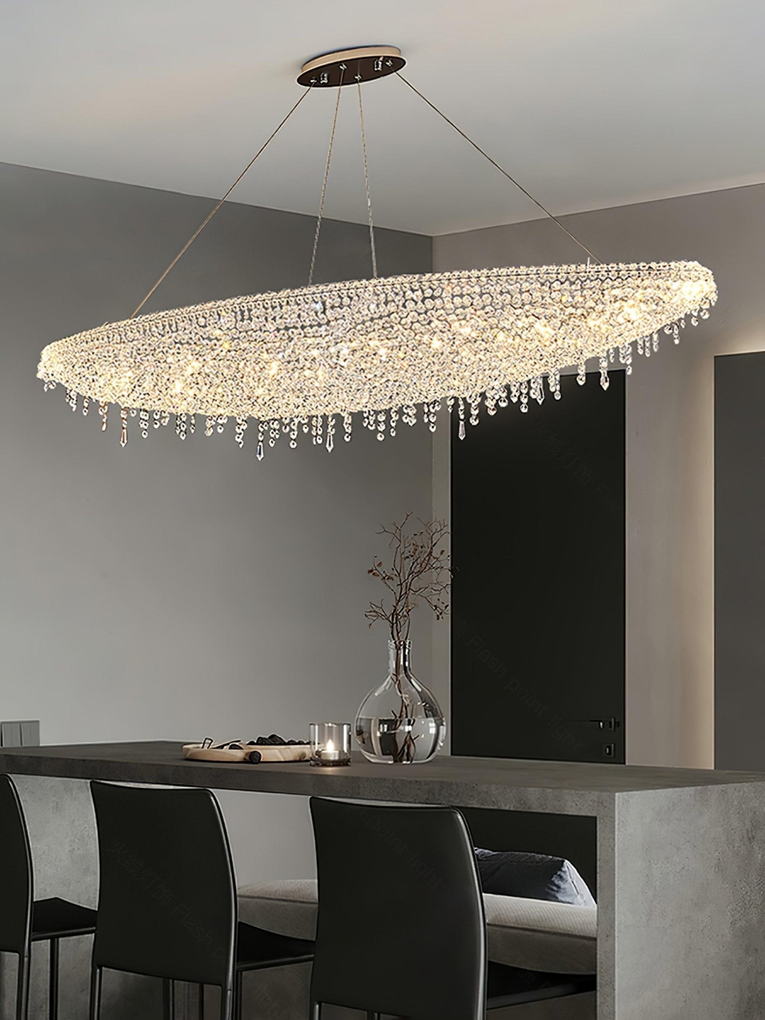 Zyrs Crystal Pendant Light-Neutral Decor
