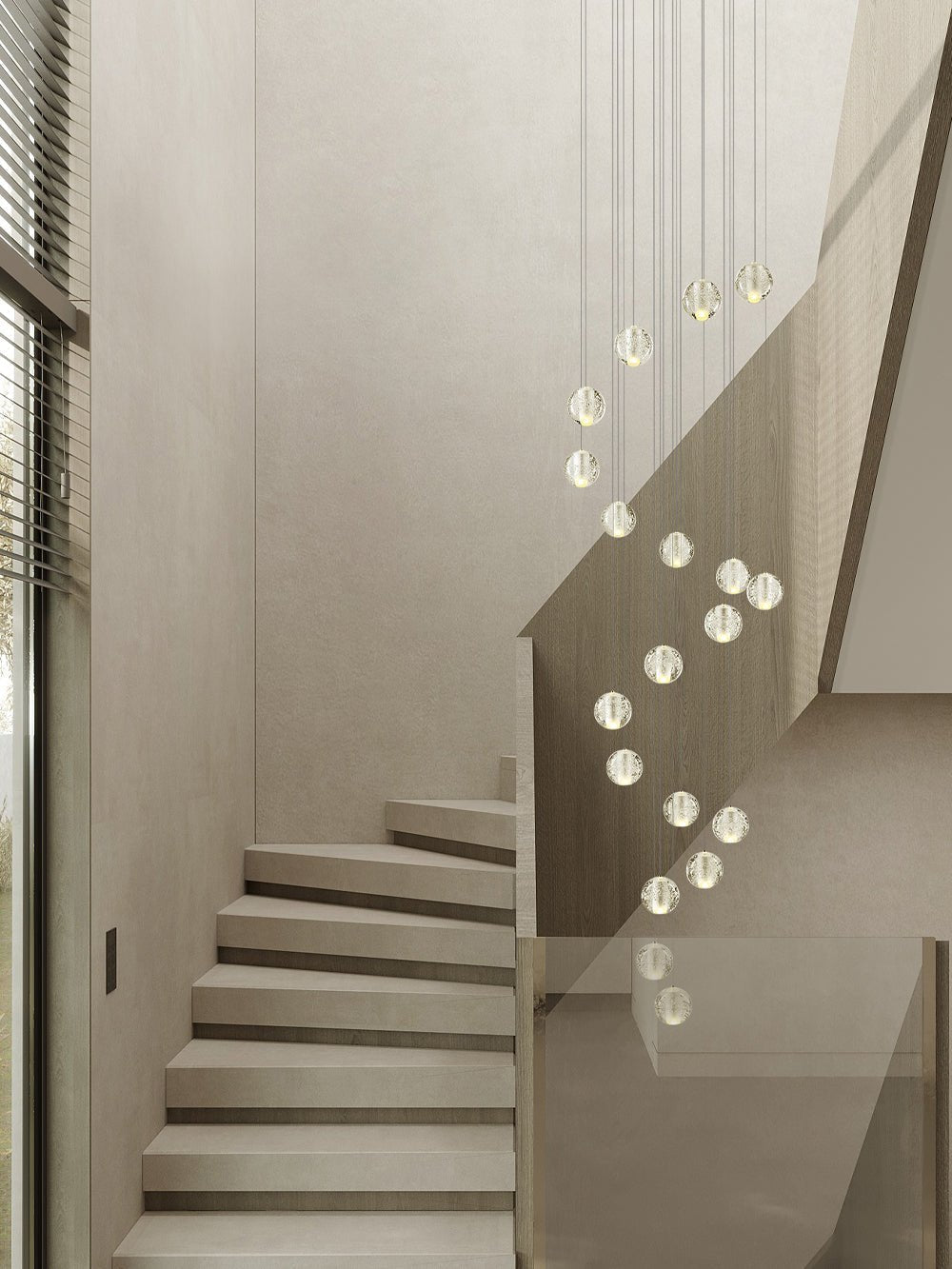 Crystal Bubbles Balls Pendant Lamp-Neutral Decor