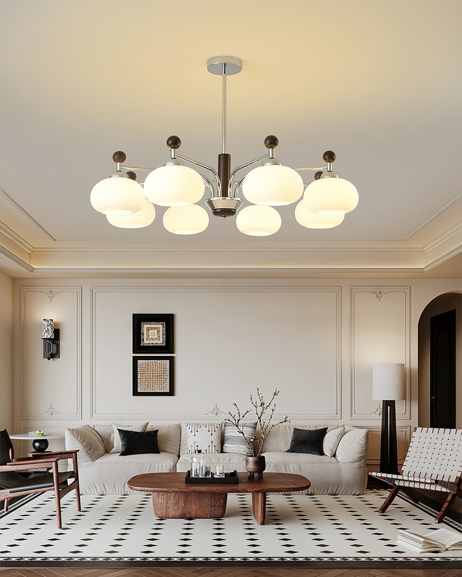 Aurora Chandelier Multi Arm Modern-Neutral Decor