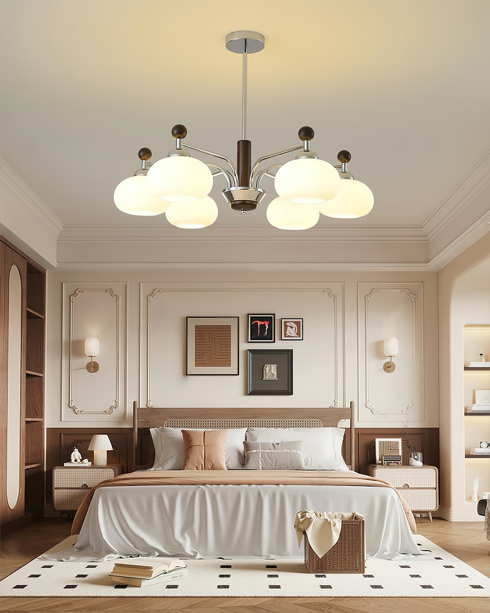 Aurora Chandelier Multi Arm Modern-Neutral Decor