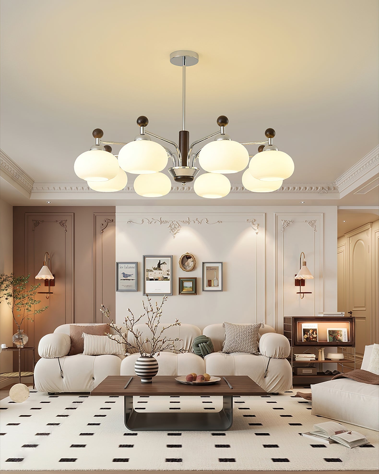 Aurora Chandelier Multi Arm Modern-Neutral Decor