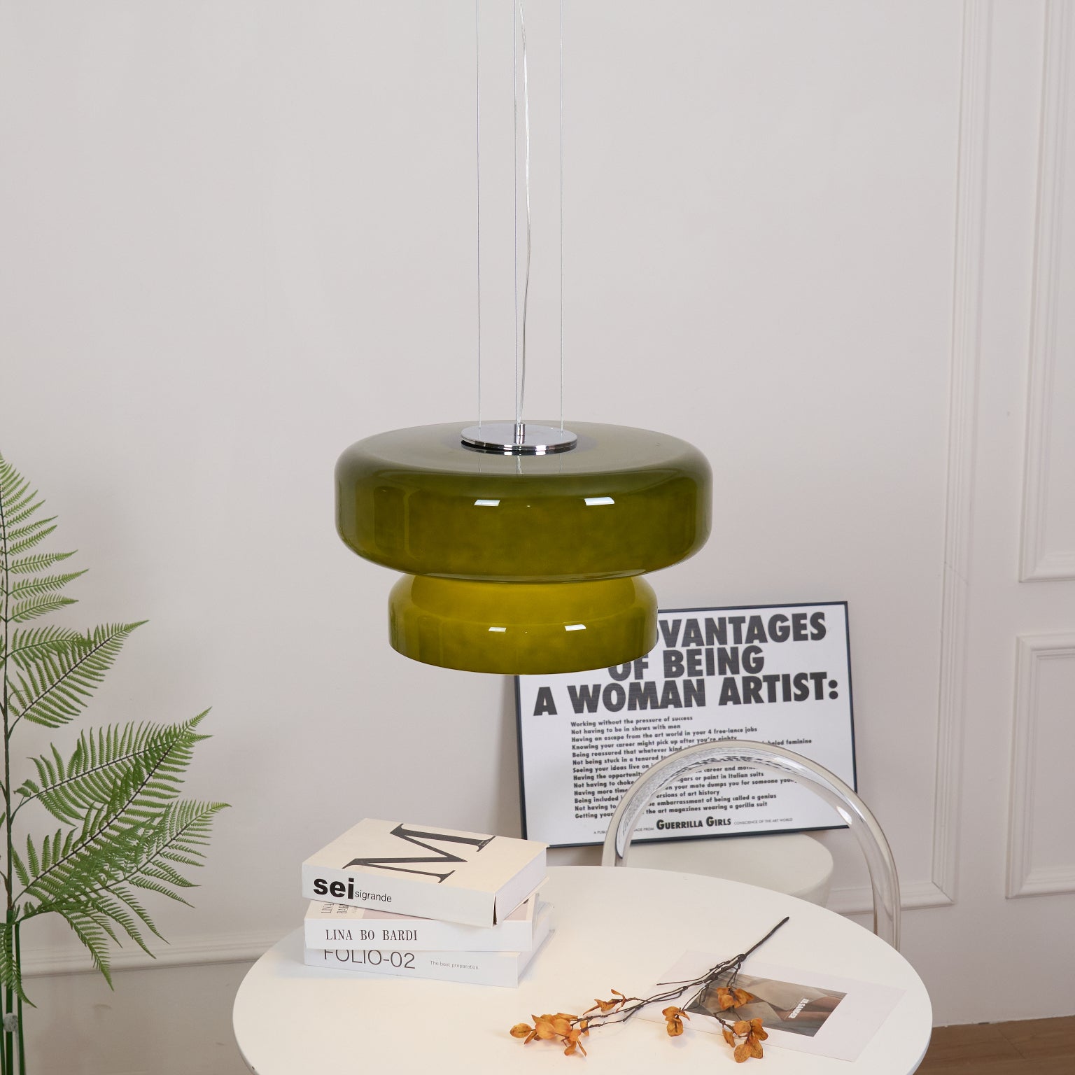 Zerithce Glass Modern Minimalist Pendant Lamp-Neutral Decor