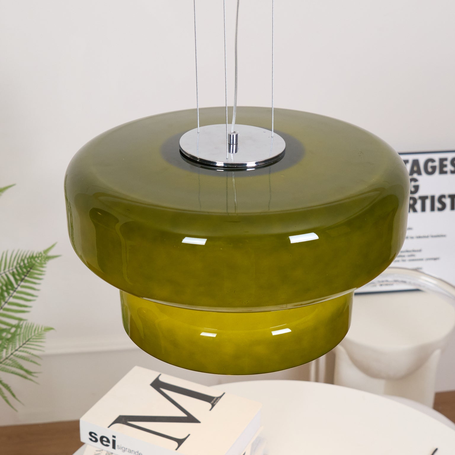 Zerithce Glass Modern Minimalist Pendant Lamp-Neutral Decor