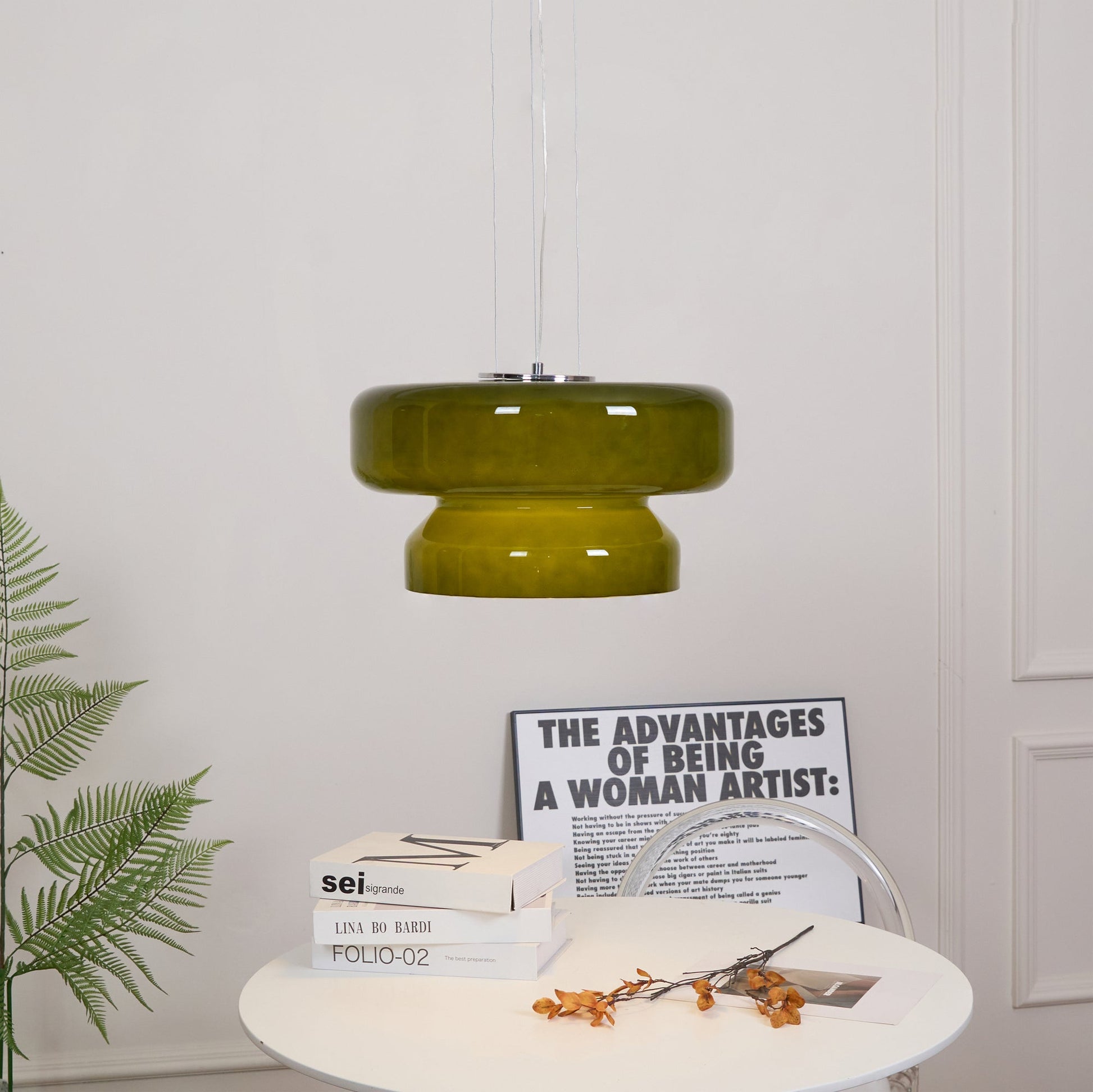 Zerithce Glass Modern Minimalist Pendant Lamp-Neutral Decor