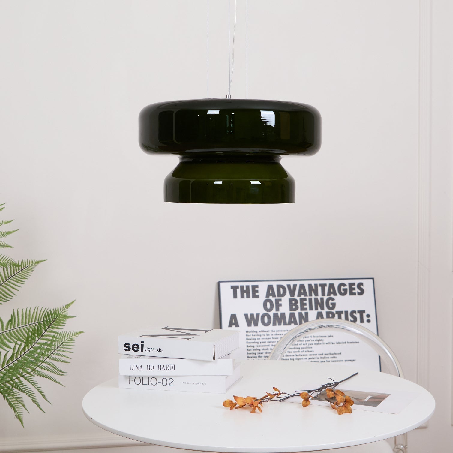 Zerithce Glass Modern Minimalist Pendant Lamp-Neutral Decor