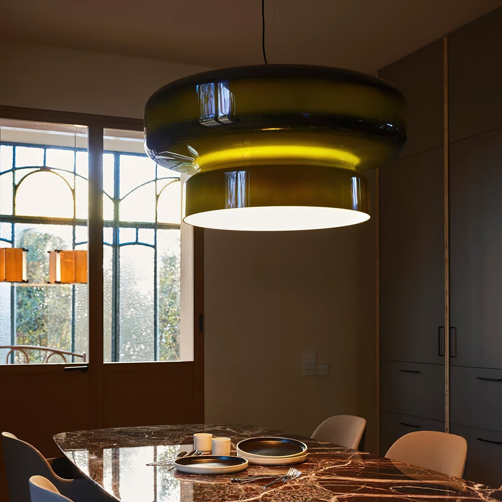 Zerithce Glass Modern Minimalist Pendant Lamp-Neutral Decor