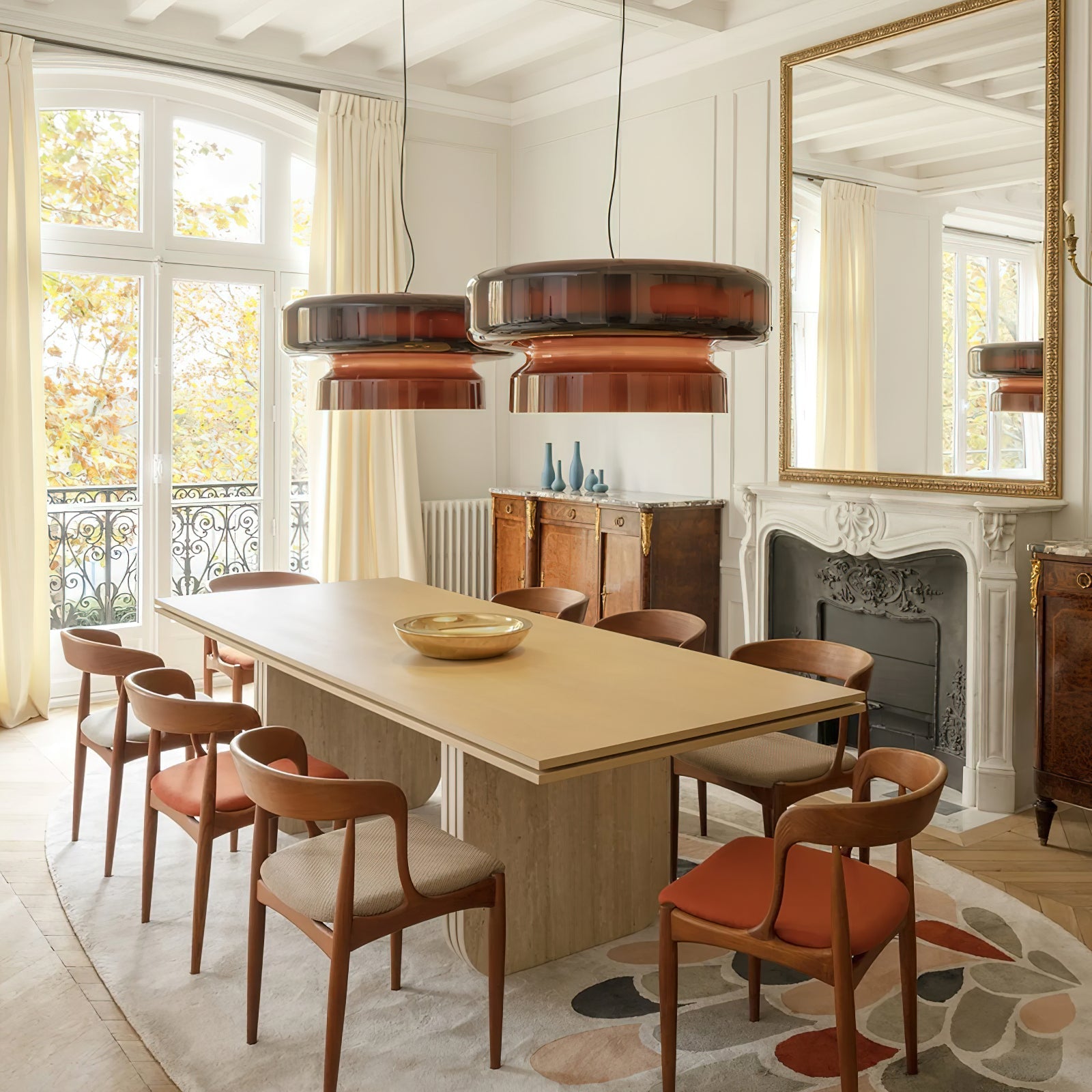 Zerithce Glass Modern Minimalist Pendant Lamp-Neutral Decor