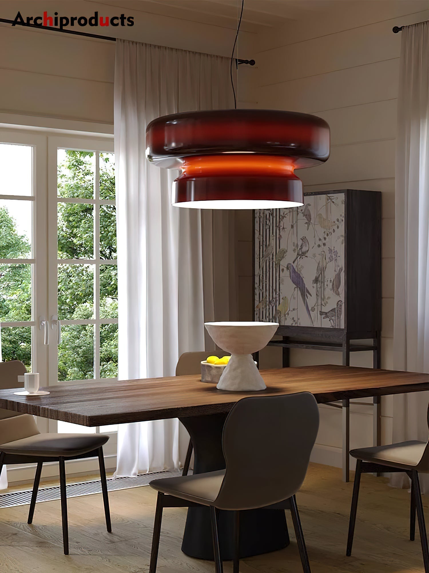 Zerithce Glass Modern Minimalist Pendant Lamp-Neutral Decor