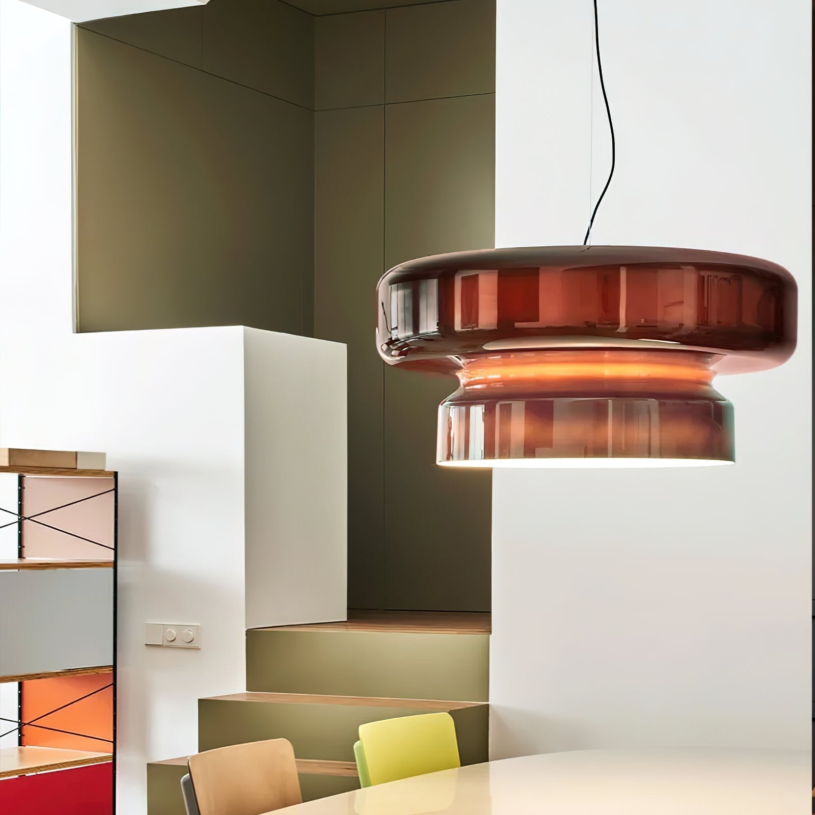 Zerithce Glass Modern Minimalist Pendant Lamp-Neutral Decor