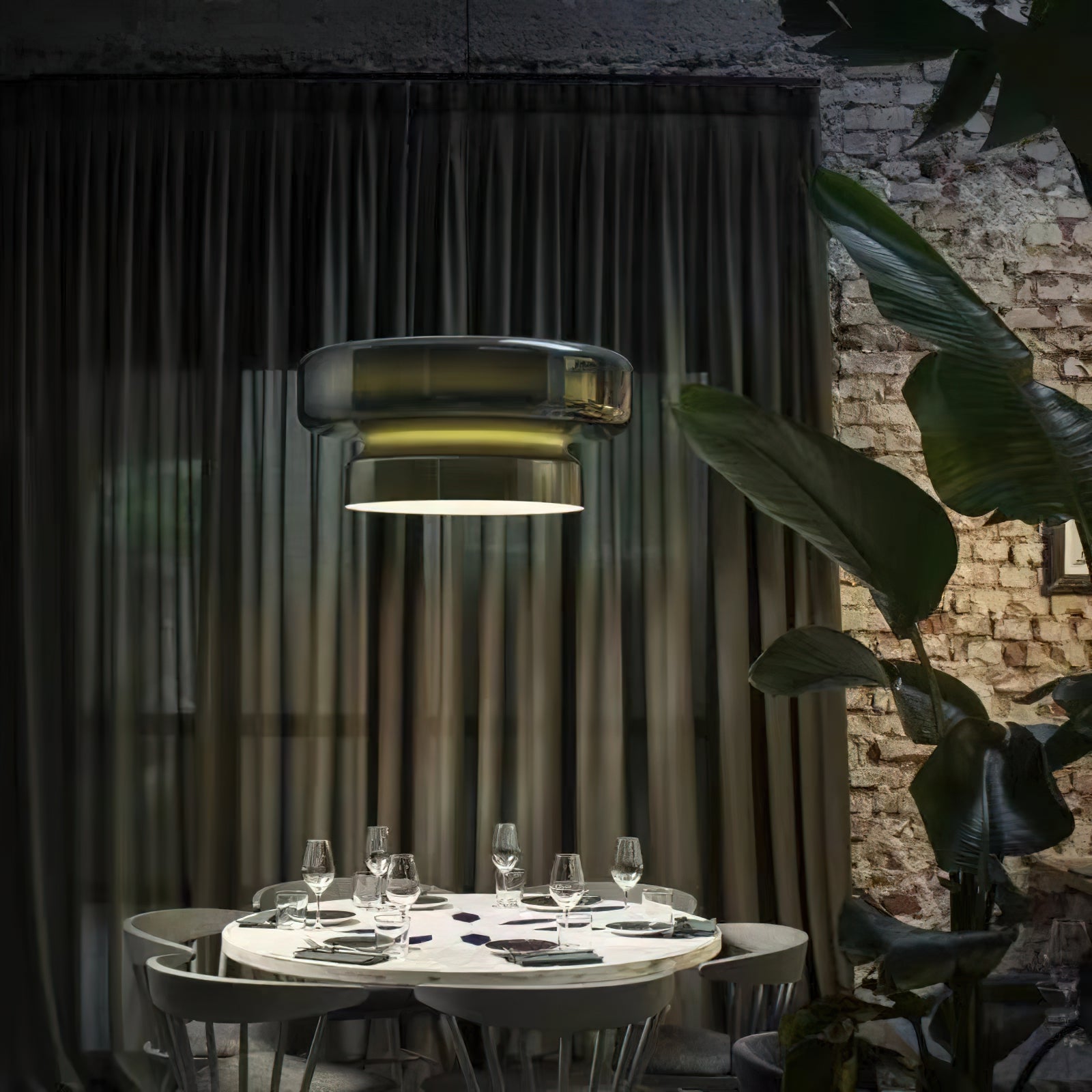 Zerithce Glass Modern Minimalist Pendant Lamp-Neutral Decor