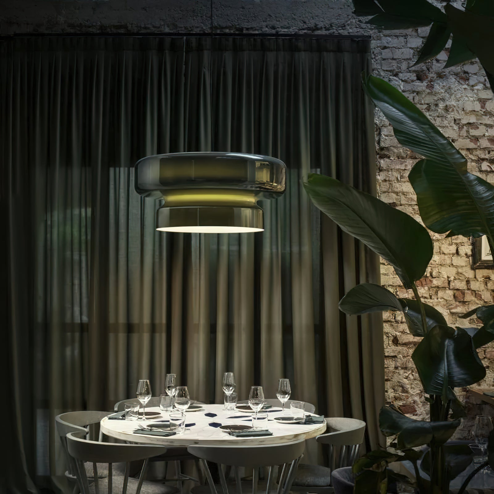 Zerithce Glass Modern Minimalist Pendant Lamp-Neutral Decor