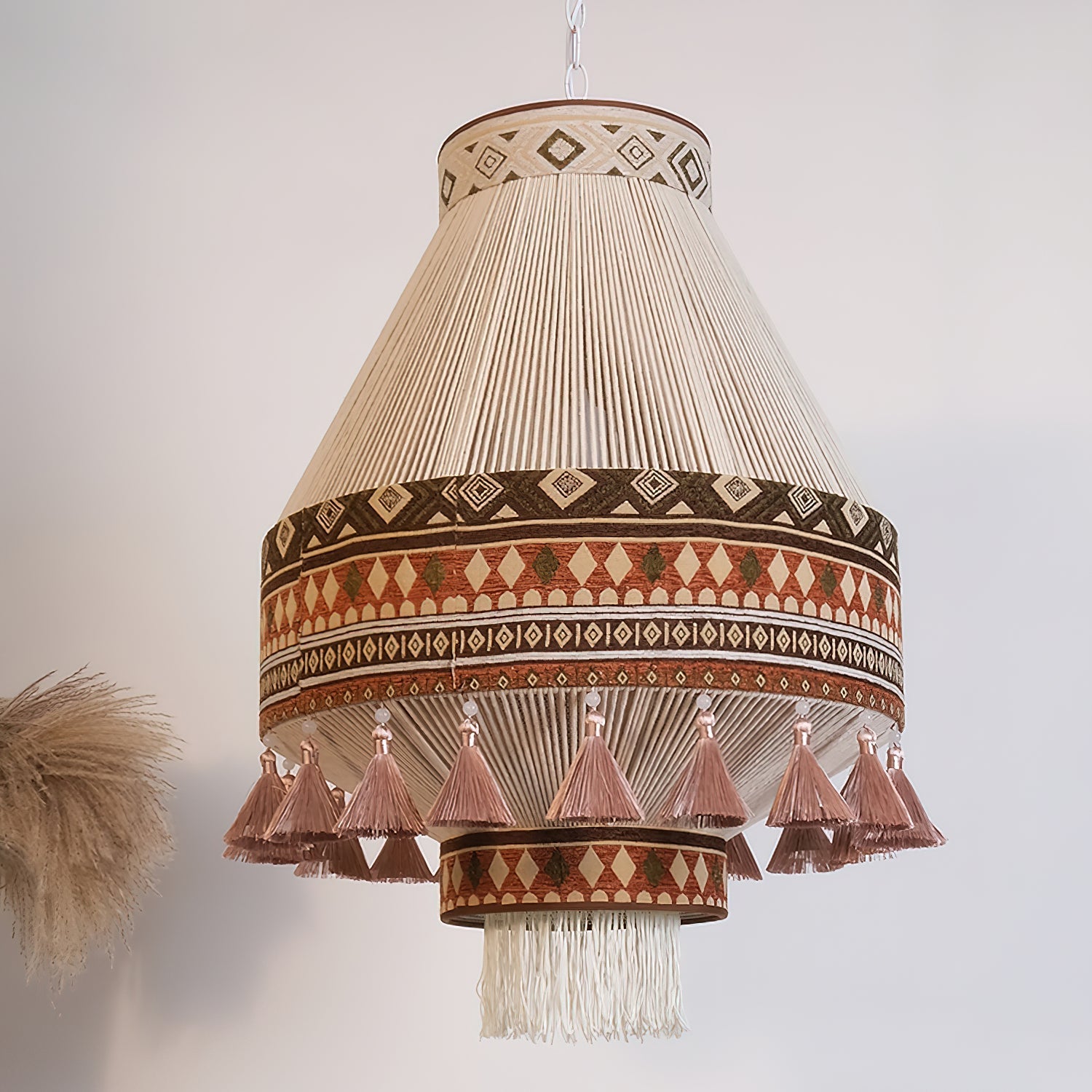 Calyce Fabric Cozy Pendant Lamp-Neutral Decor