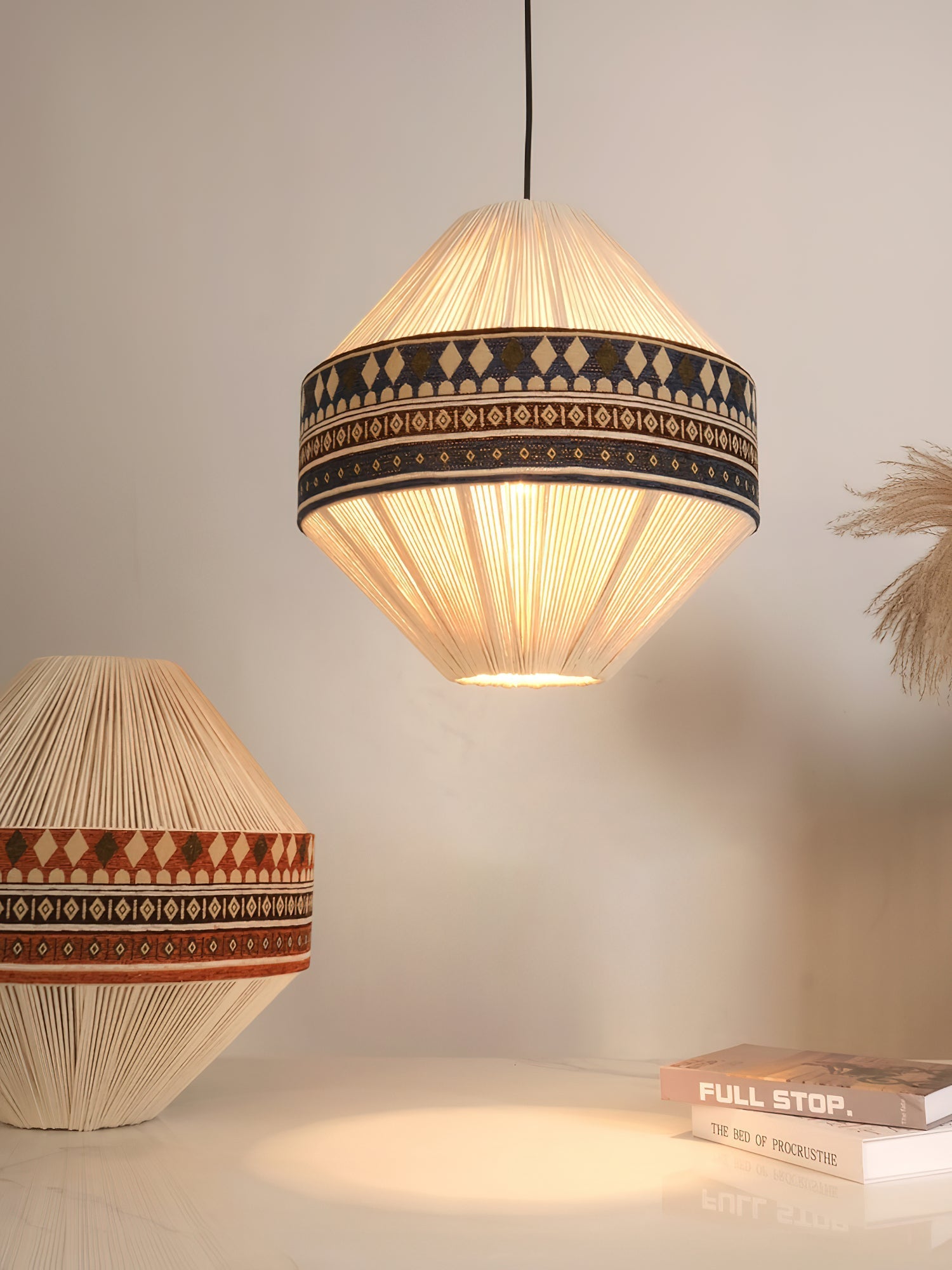 Calyce Fabric Cozy Pendant Lamp-Neutral Decor