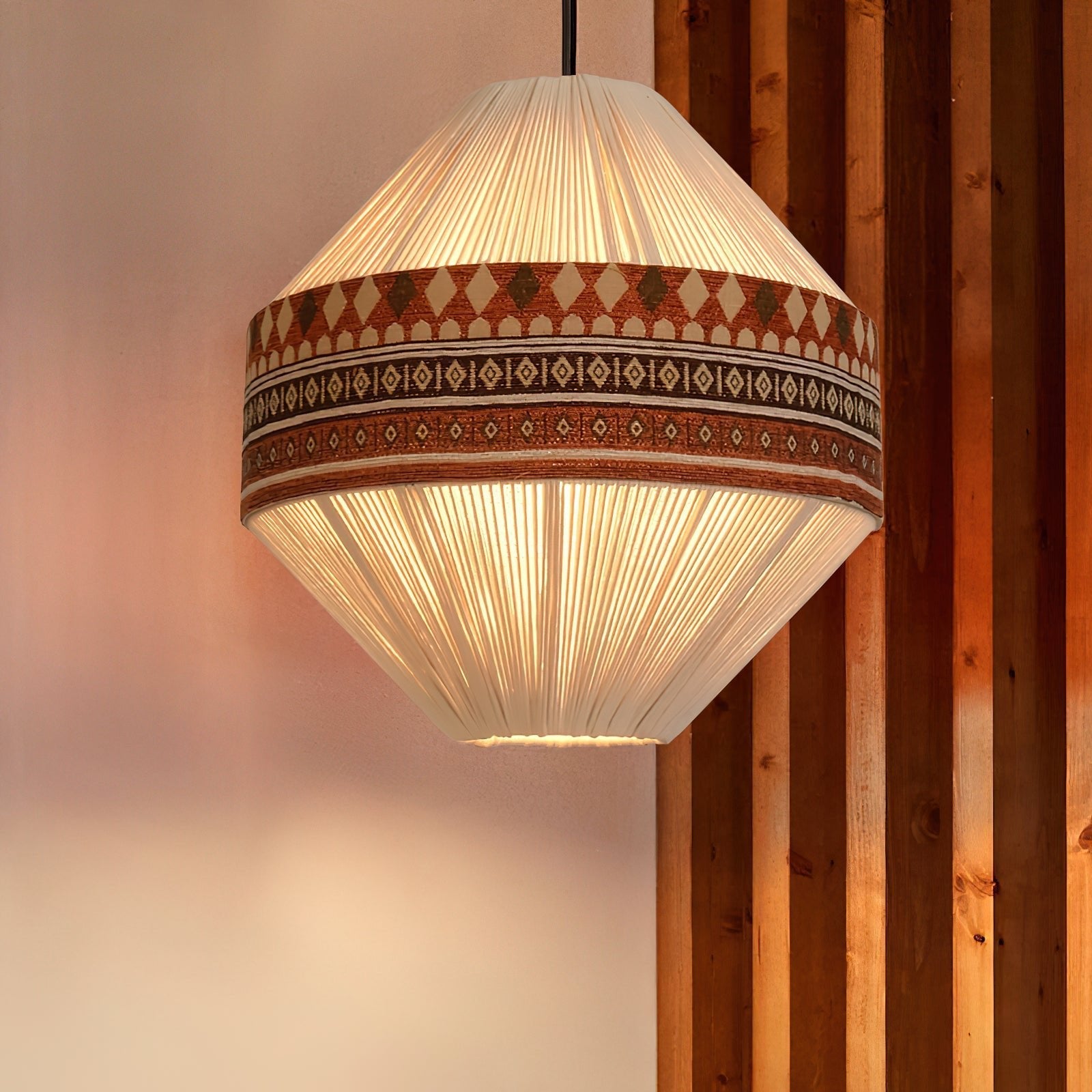 Calyce Fabric Cozy Pendant Lamp-Neutral Decor