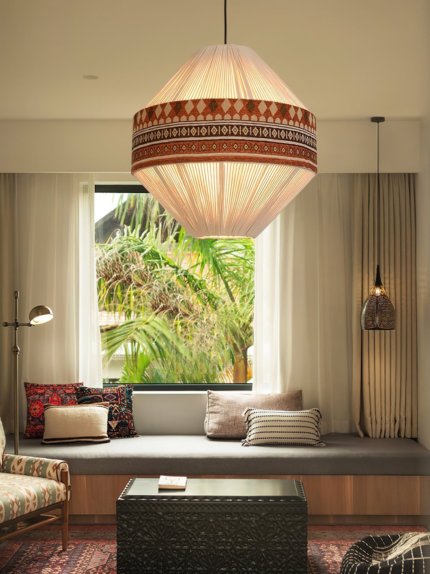 Calyce Fabric Cozy Pendant Lamp-Neutral Decor