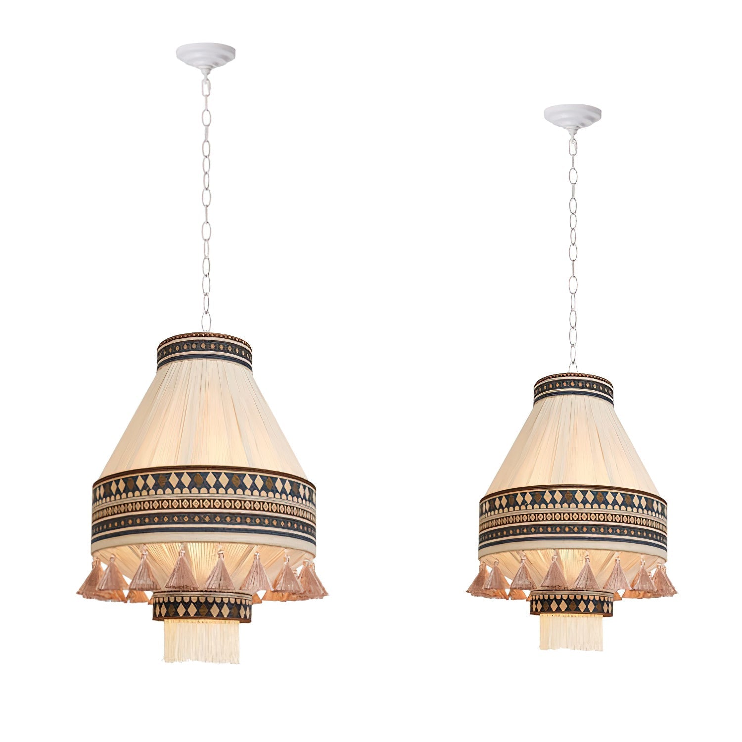 Calyce Fabric Cozy Pendant Lamp-Neutral Decor