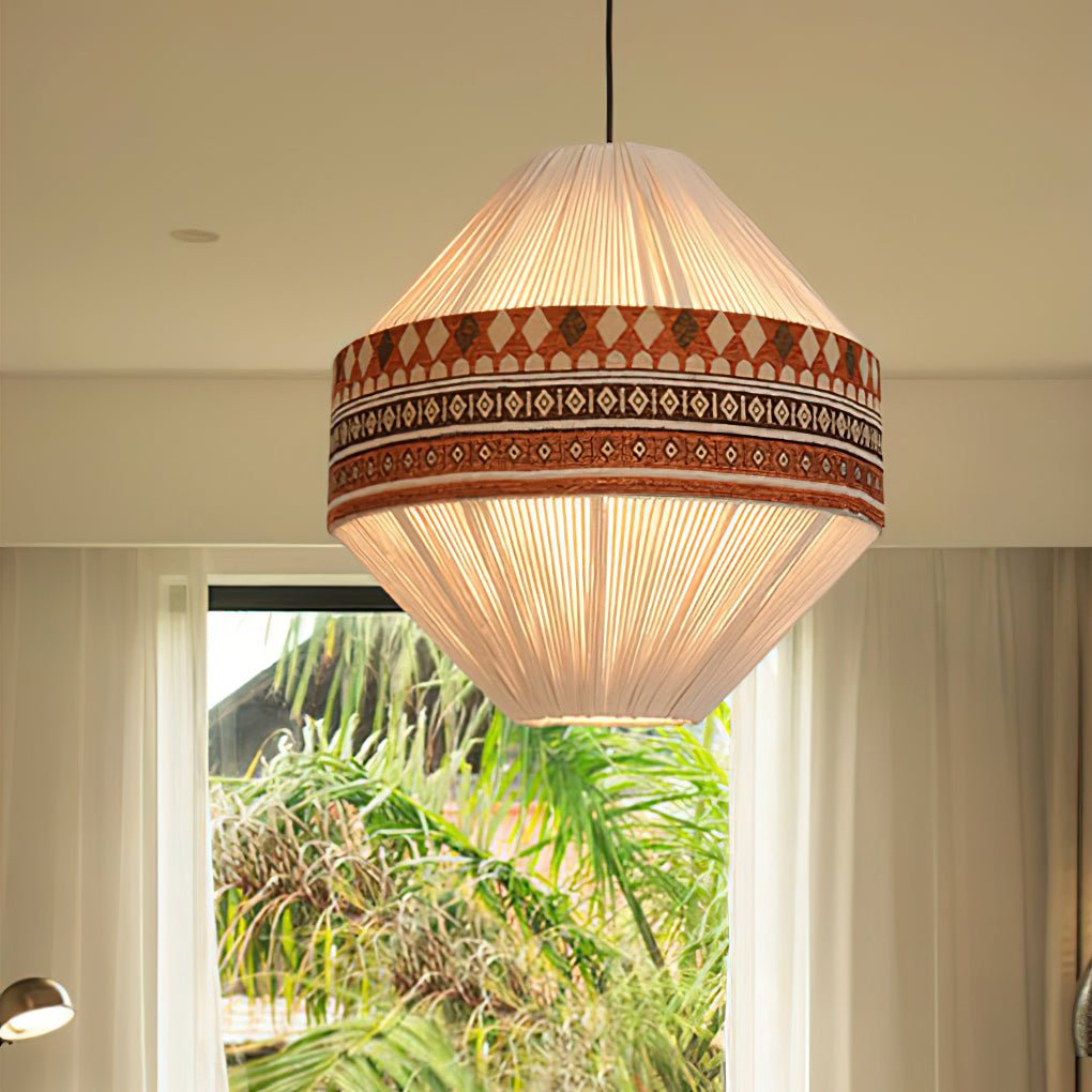 Calyce Fabric Cozy Pendant Lamp-Neutral Decor