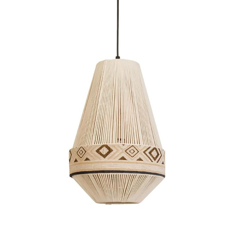 Calyce Fabric Cozy Pendant Lamp-Neutral Decor