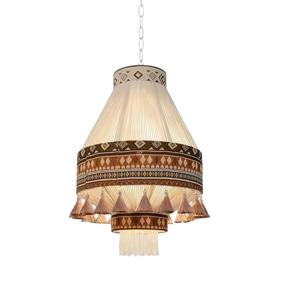 Calyce Fabric Cozy Pendant Lamp-Neutral Decor