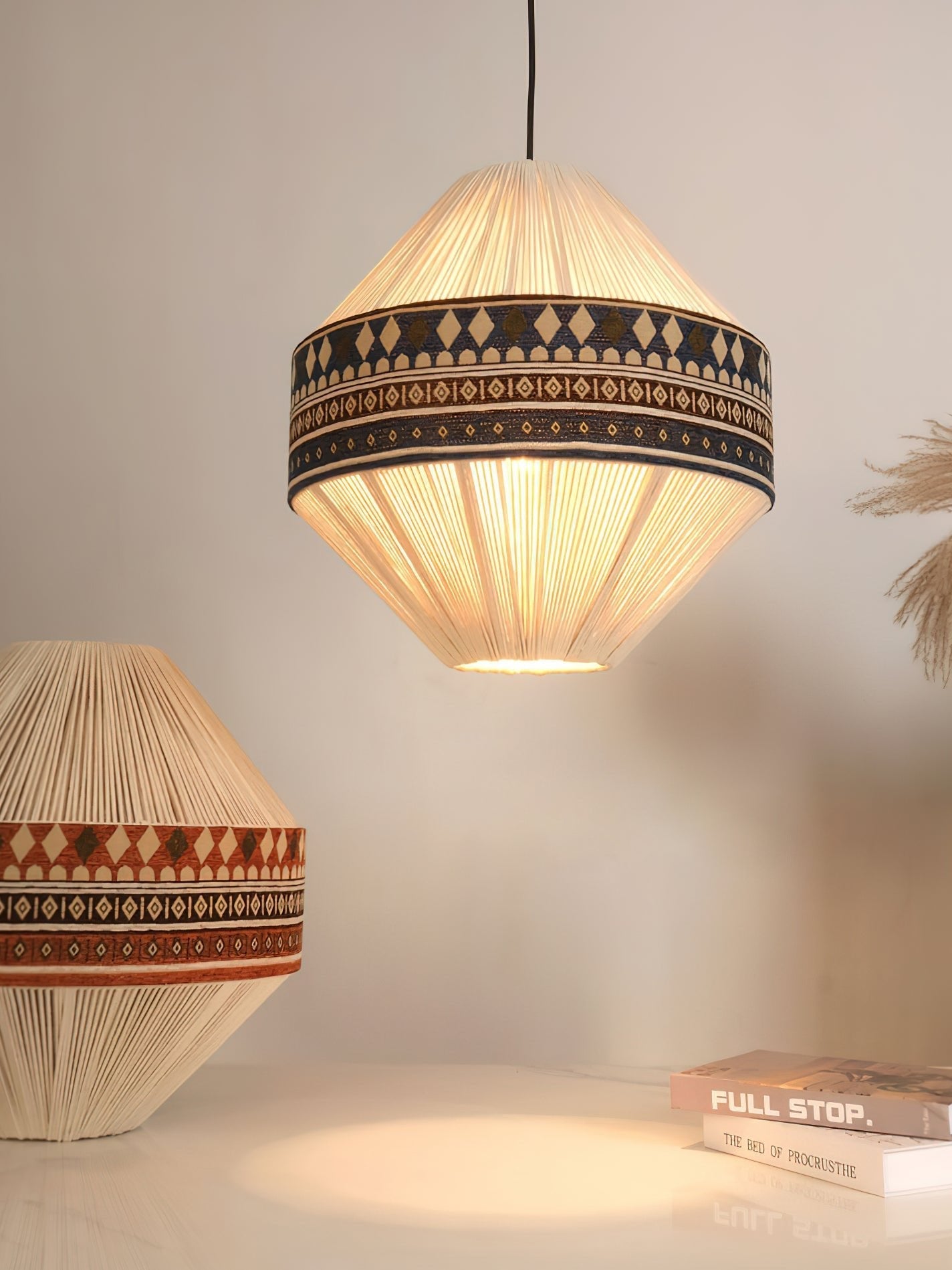 Calyce Fabric Cozy Pendant Lamp-Neutral Decor