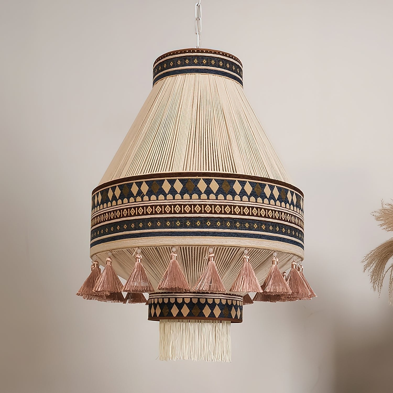 Calyce Fabric Cozy Pendant Lamp-Neutral Decor