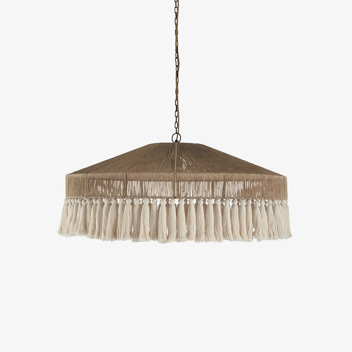 Ohev Hemp Rope Pendant Light-Neutral Decor