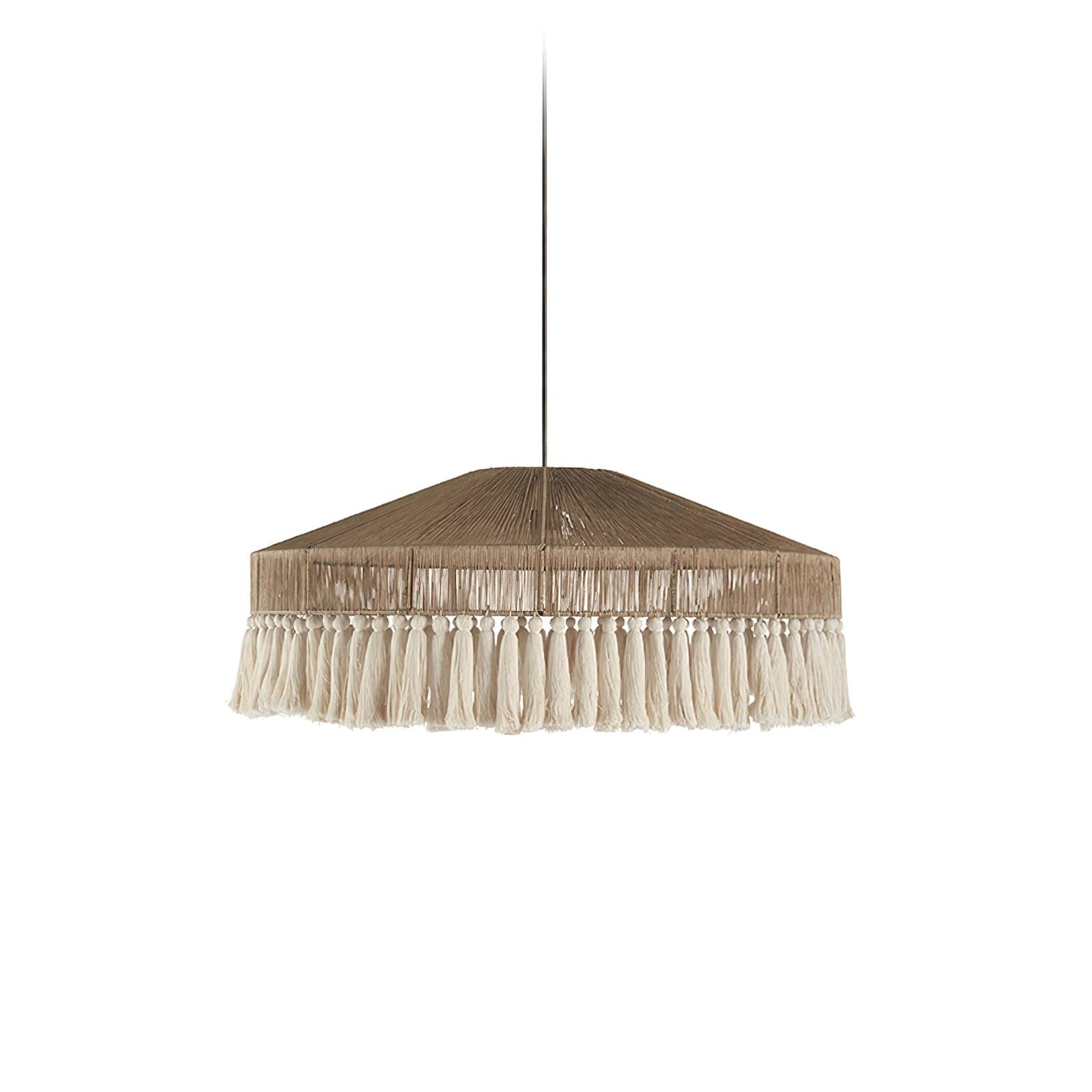 Ohev Hemp Rope Pendant Light-Neutral Decor