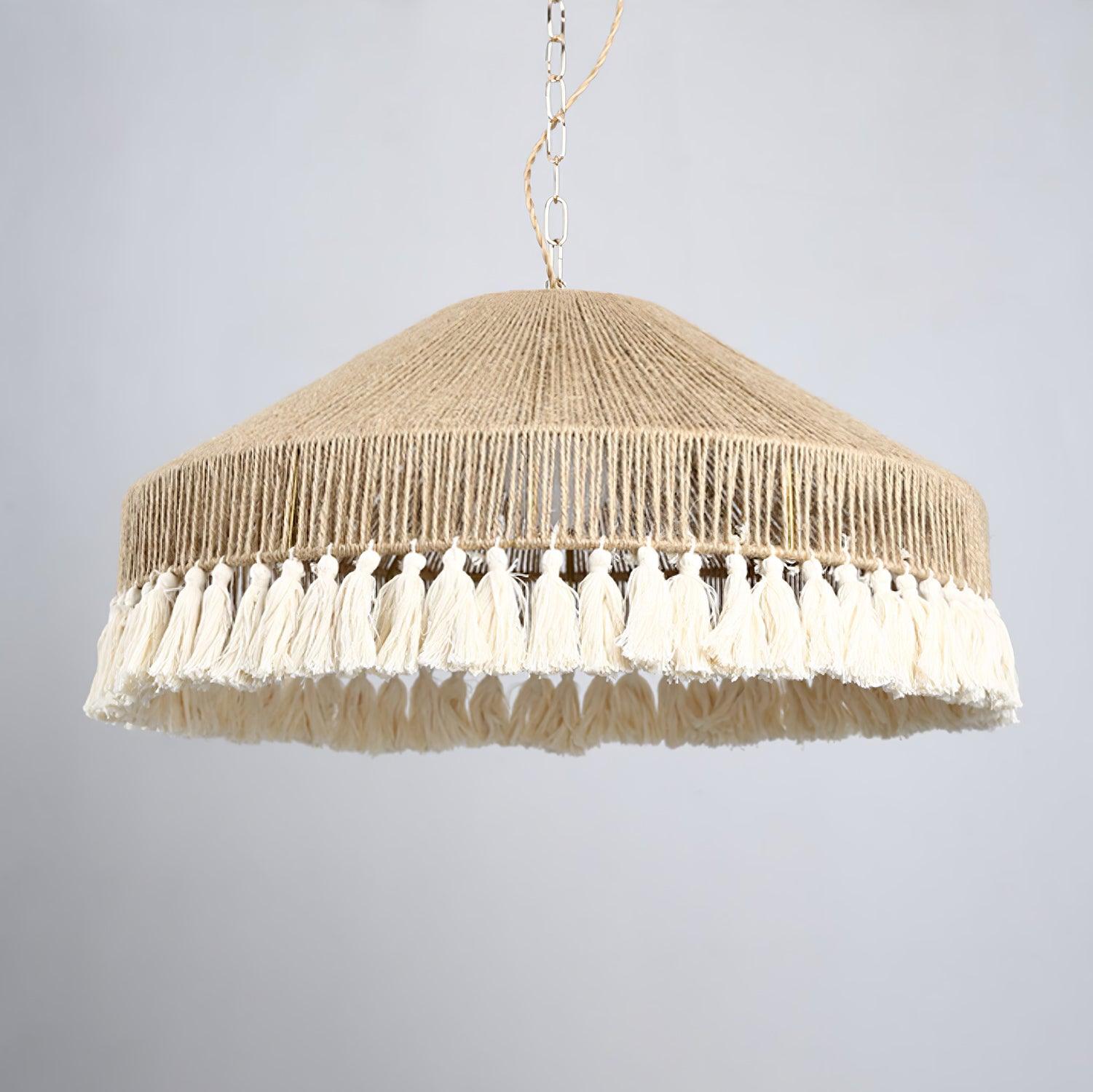 Ohev Hemp Rope Pendant Light-Neutral Decor