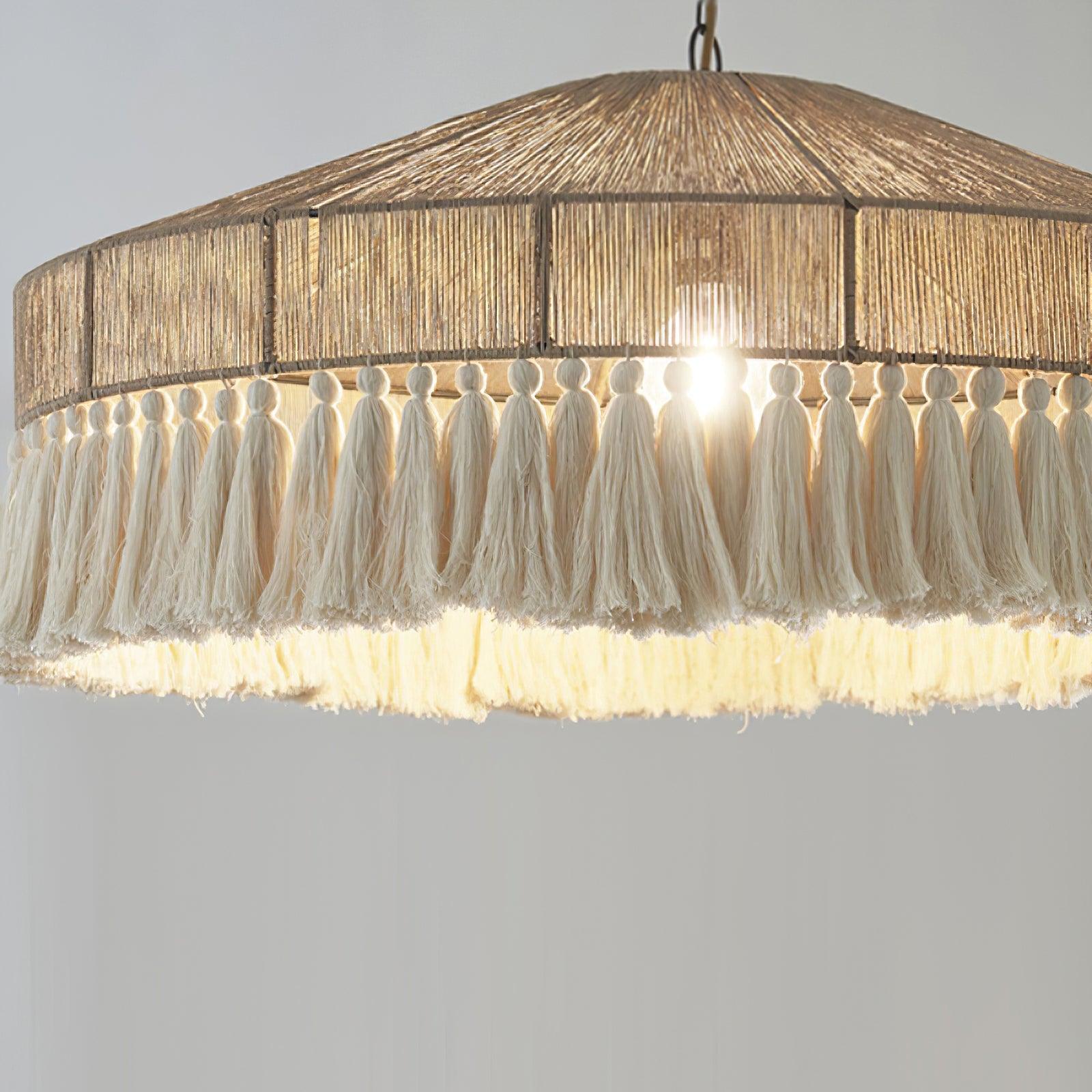 Ohev Hemp Rope Pendant Light-Neutral Decor