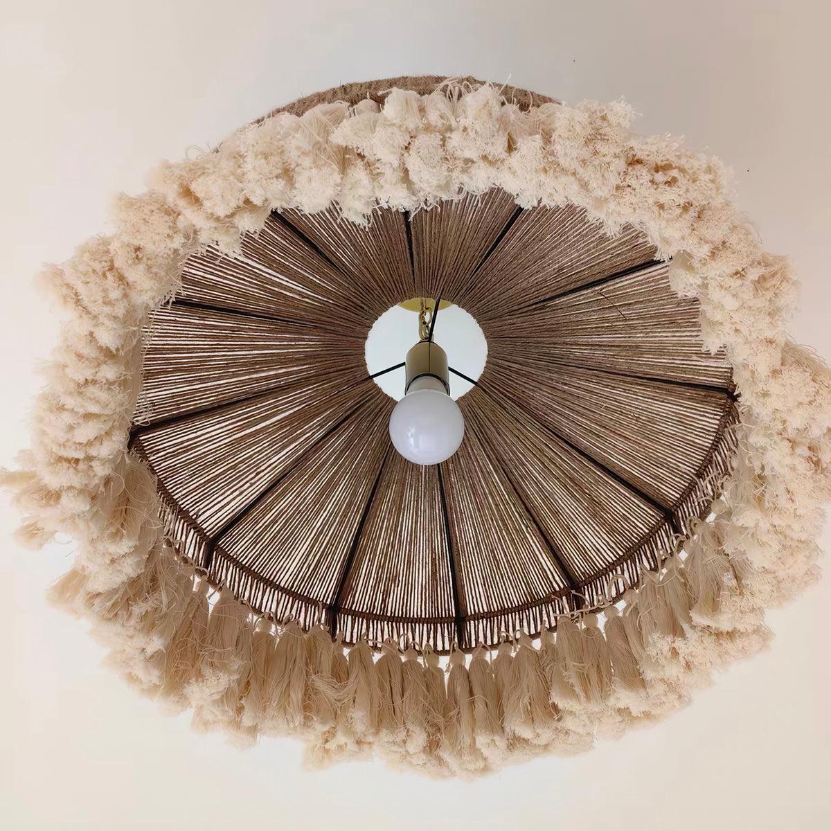Ohev Hemp Rope Pendant Light-Neutral Decor