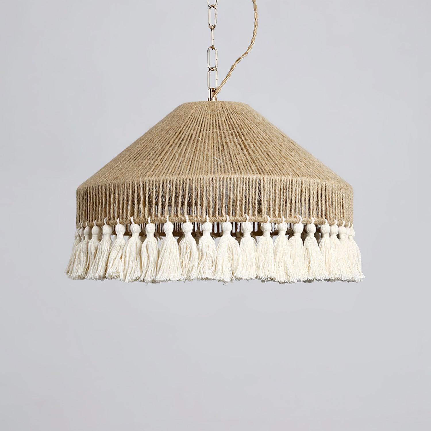 Ohev Hemp Rope Pendant Light-Neutral Decor