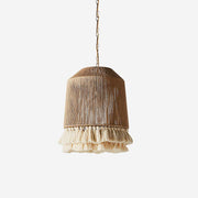 Kaelin Pendant Lamp Cotton Yarn Ruffled Fringe Handmade-Neutral Decor