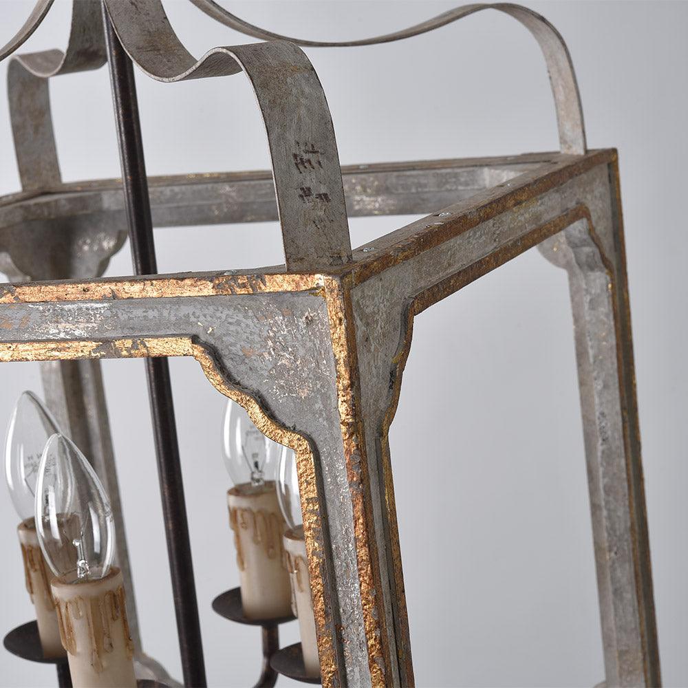 Lustra Chandelier Rustic Cube Vintage Frame-Neutral Decor