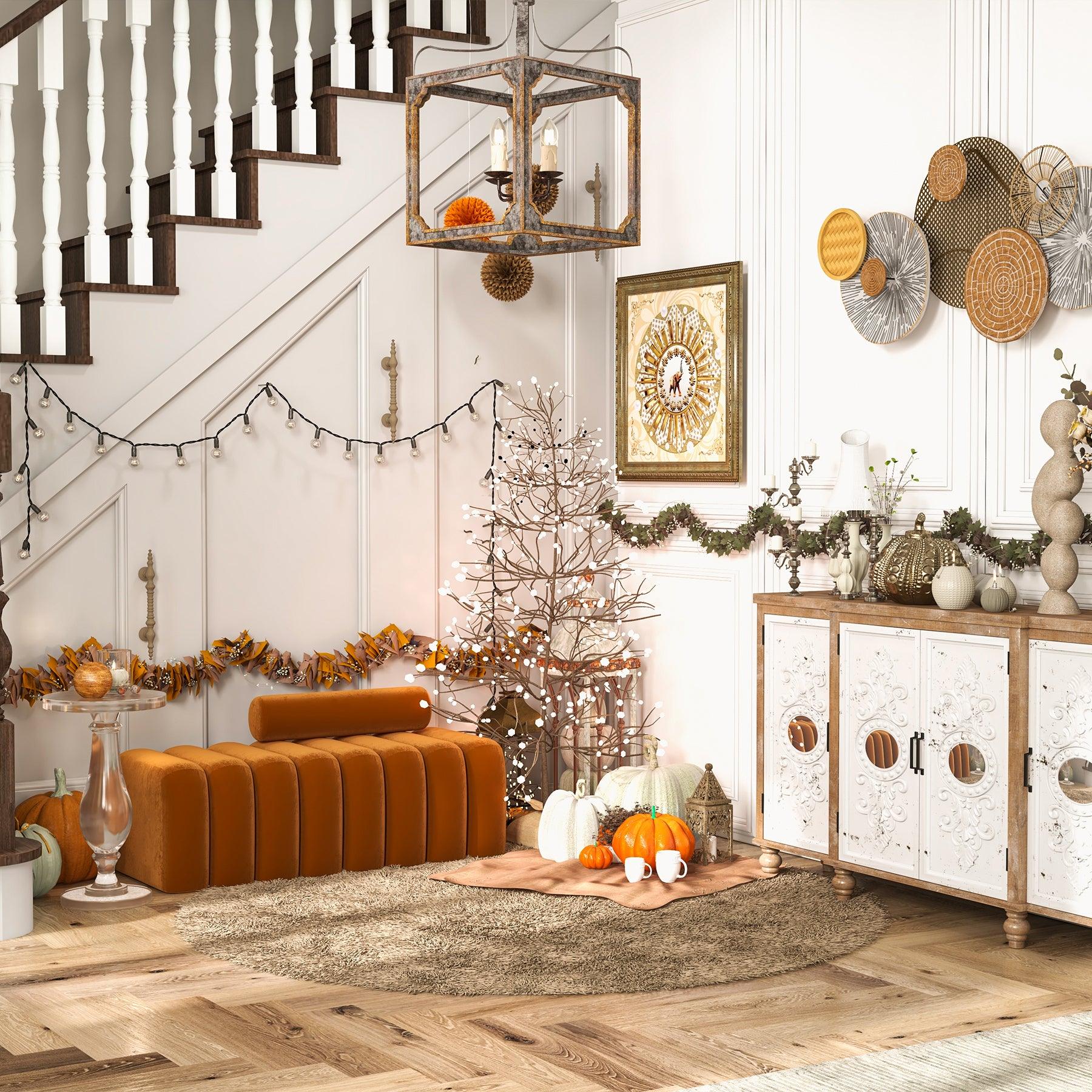 Lustra Chandelier Rustic Cube Vintage Frame-Neutral Decor