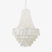 Aurora Chandelier Boho Shell Tiered-Neutral Decor