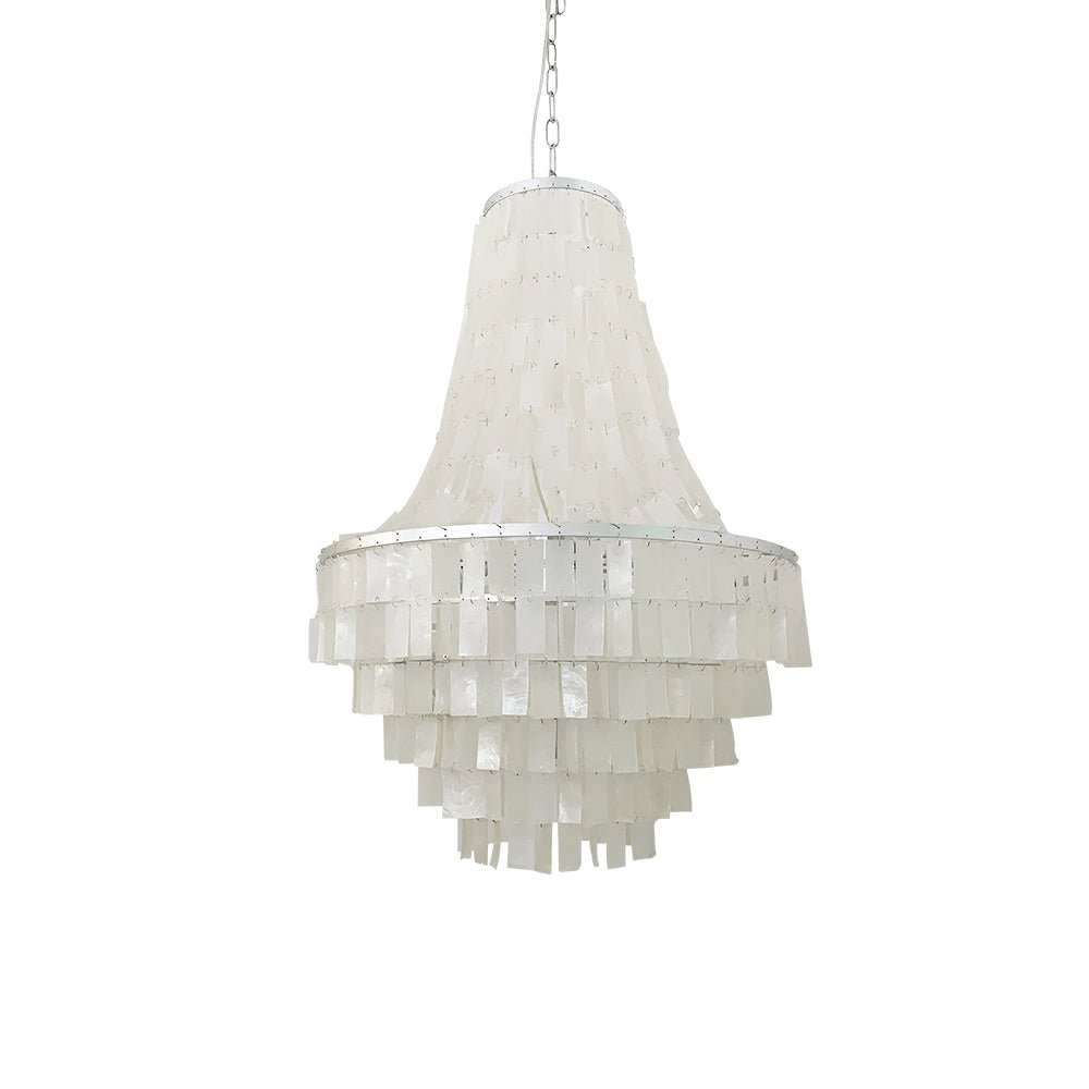 Aurora Chandelier Boho Shell Tiered-Neutral Decor