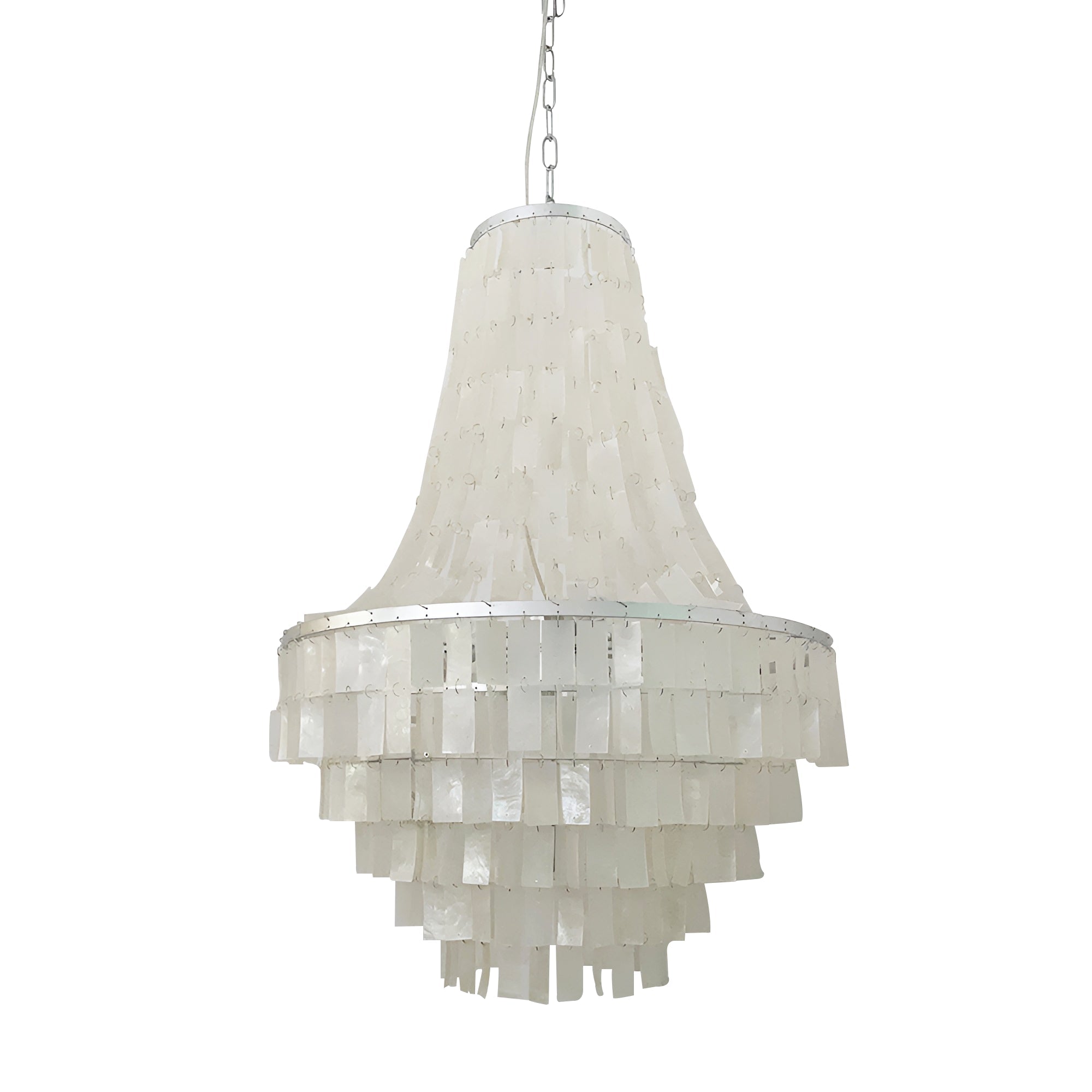 Aurora Chandelier Boho Shell Tiered-Neutral Decor