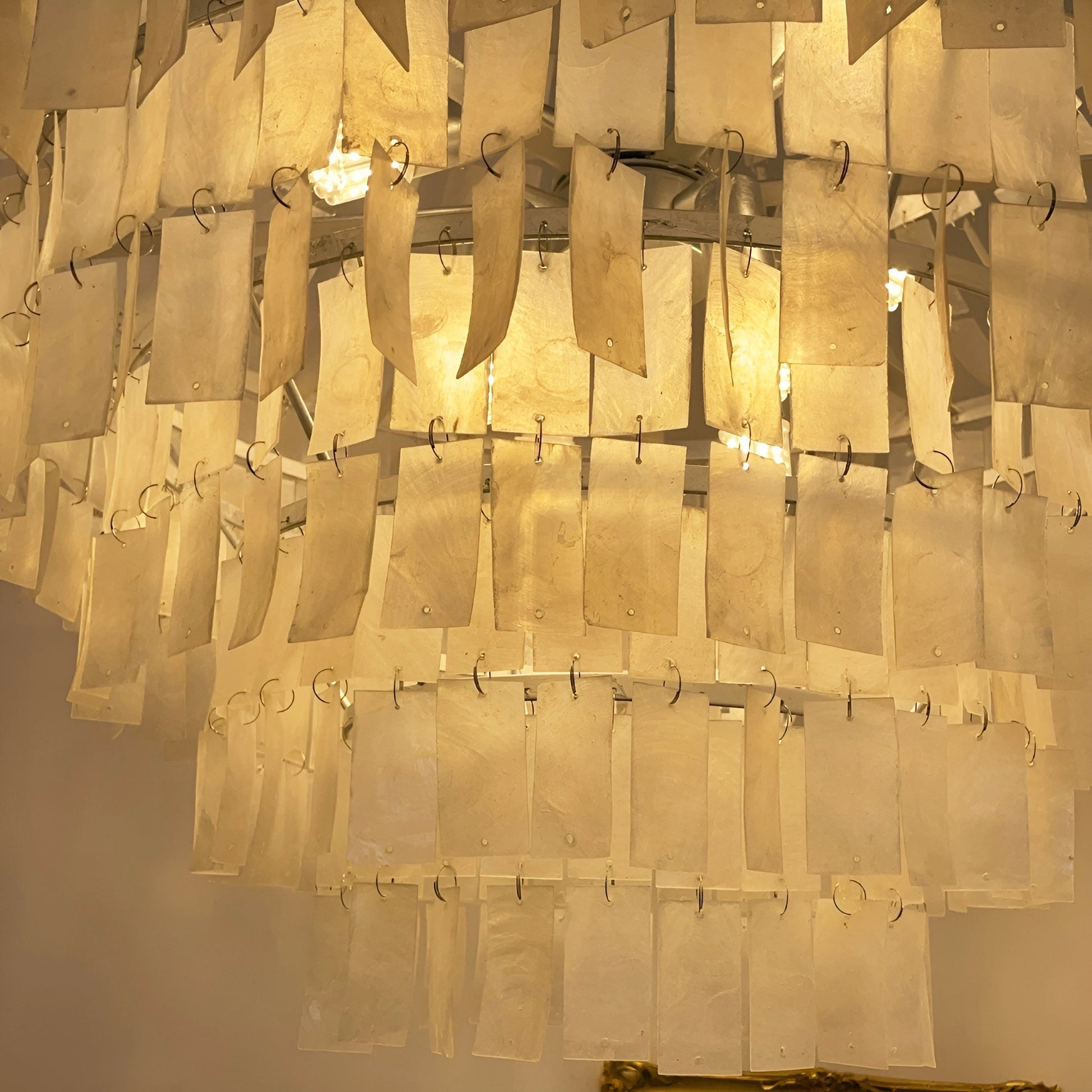 Aurora Chandelier Boho Shell Tiered-Neutral Decor
